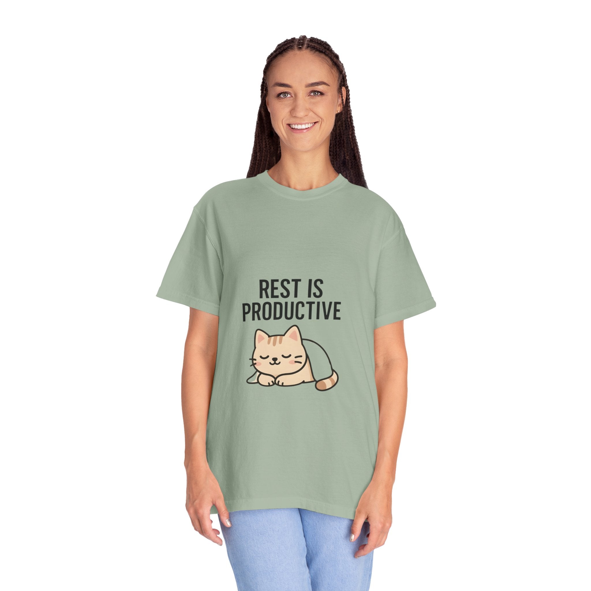 Rest Is Productive Cat T-Shirt