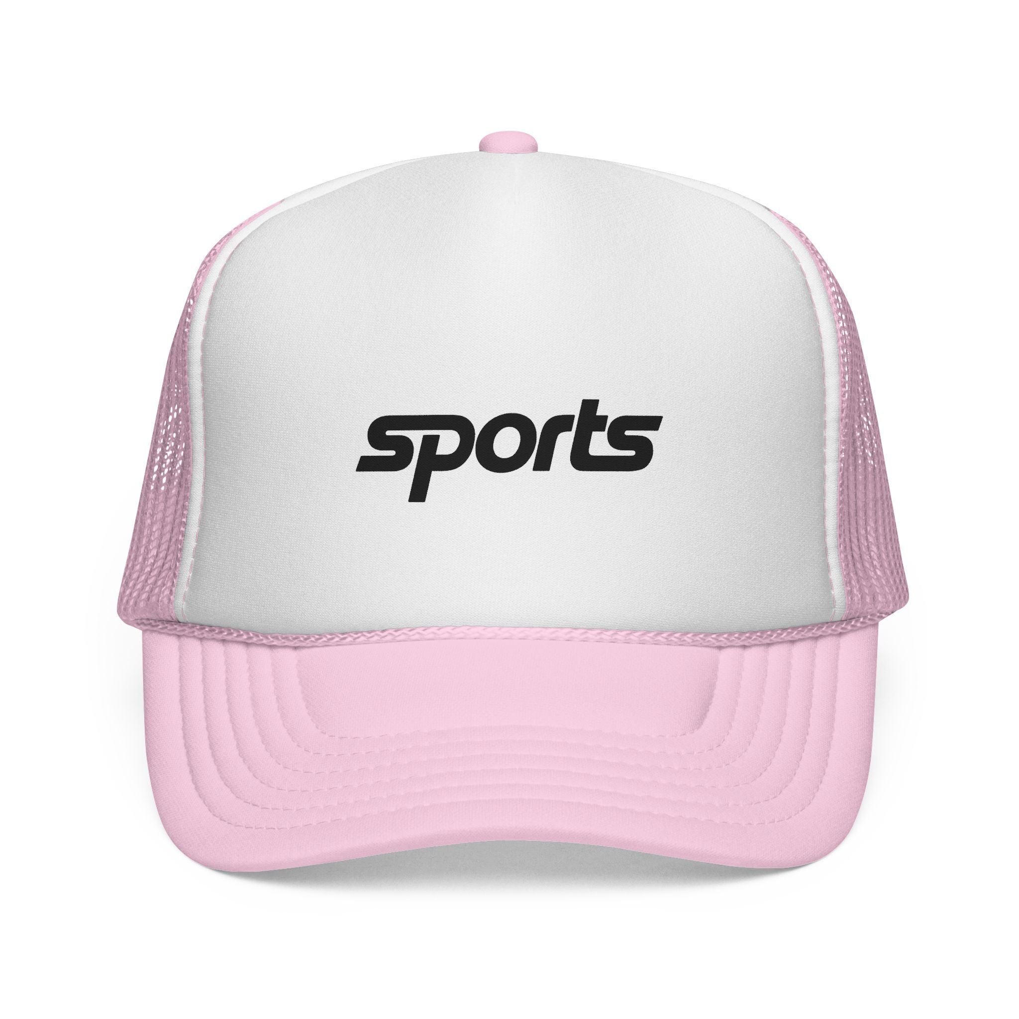 Red 'sports' Trucker Cap — Retro Athletic Mesh Hat