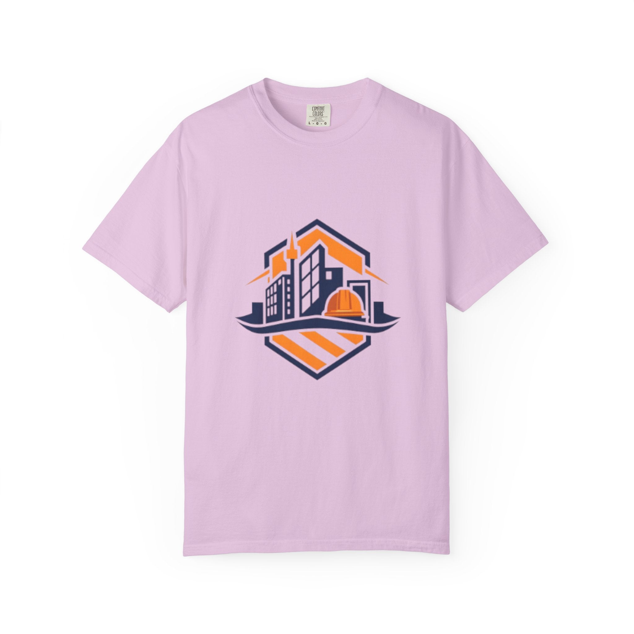 Real Estate Logo T-Shirt — Modern Cityscape Home Builder Graphic Tee