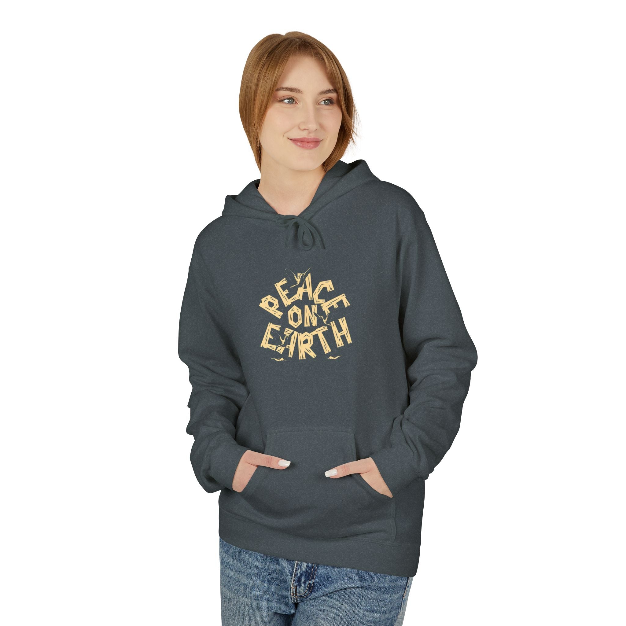 Peace on Earth Hoodie — Retro Sunburst Holiday Sweatshirt