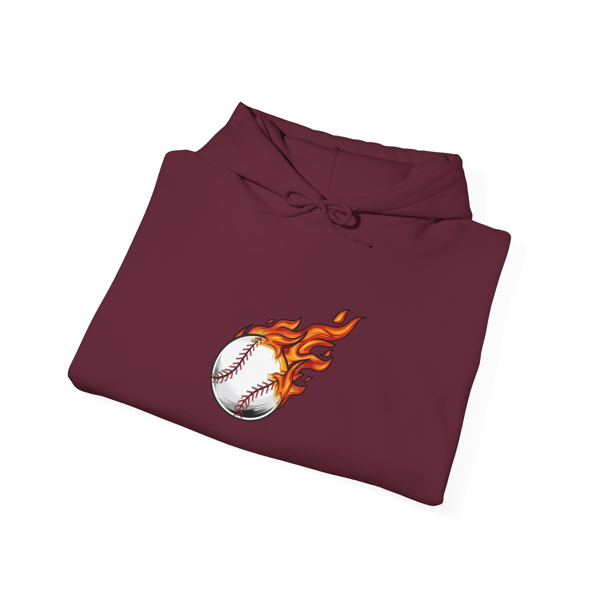 Flaming Baseball Hoodie — Fireball Pitch Sports Sweatshirt