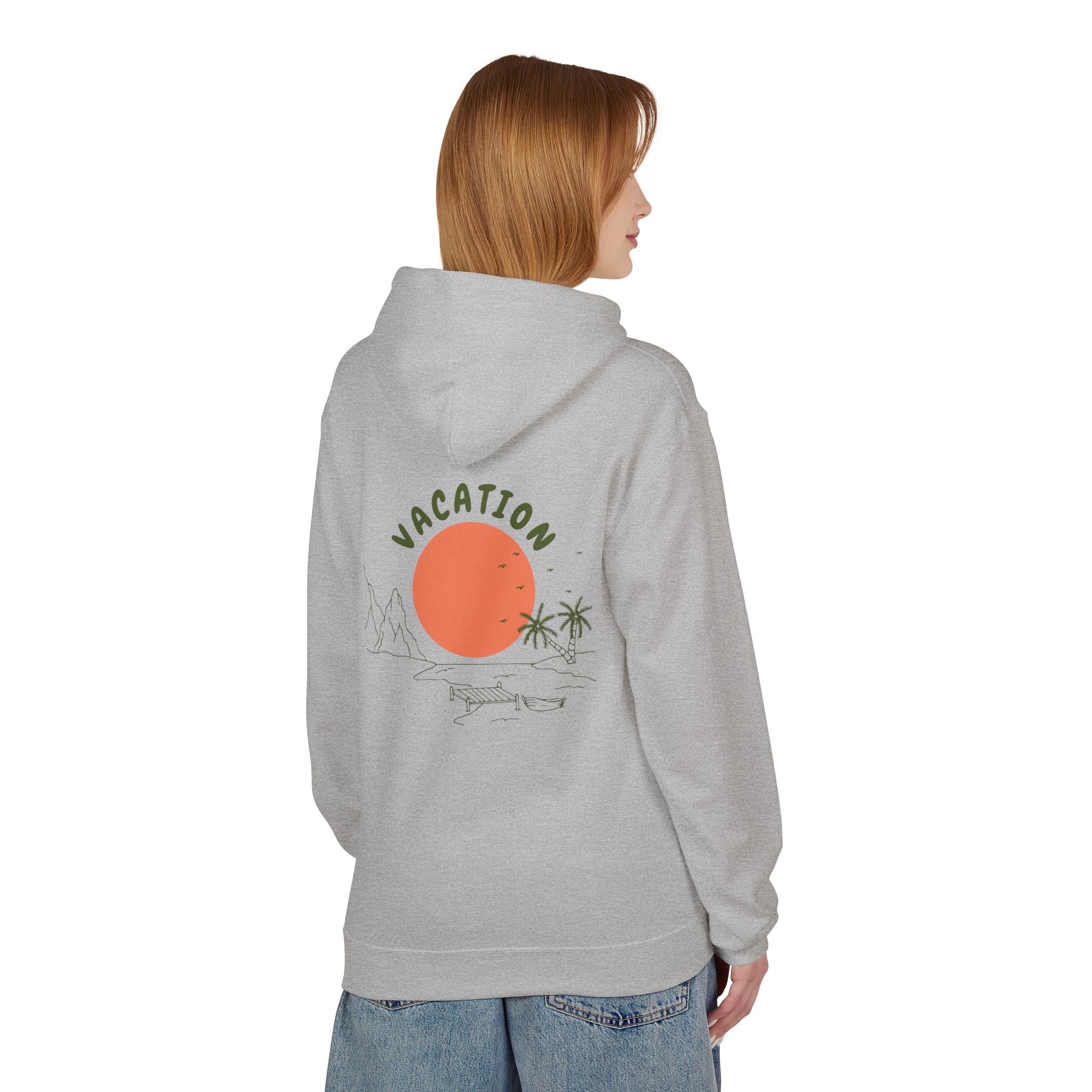 Vacation Graphic Hoodie — Retro Sunset Beach Pullover
