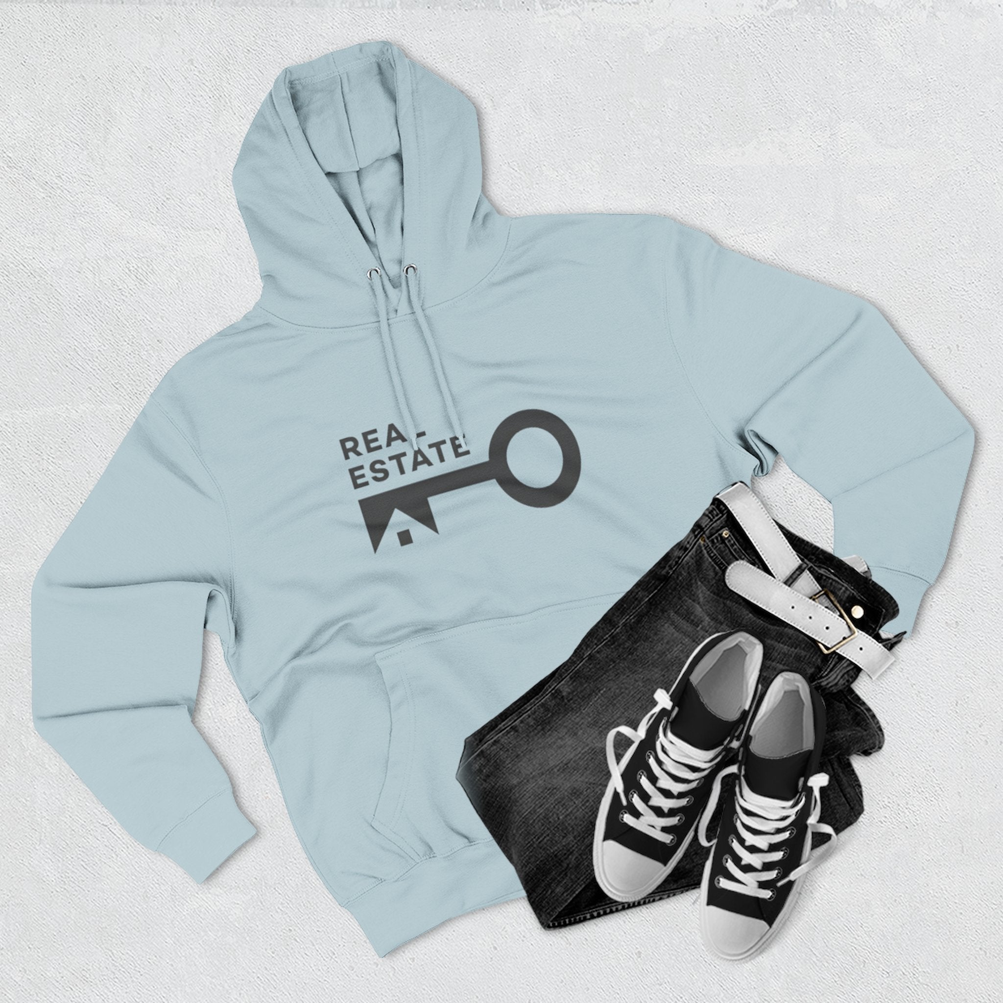 Real Estate Key Logo Hoodie — Realtor Fleece Pullover