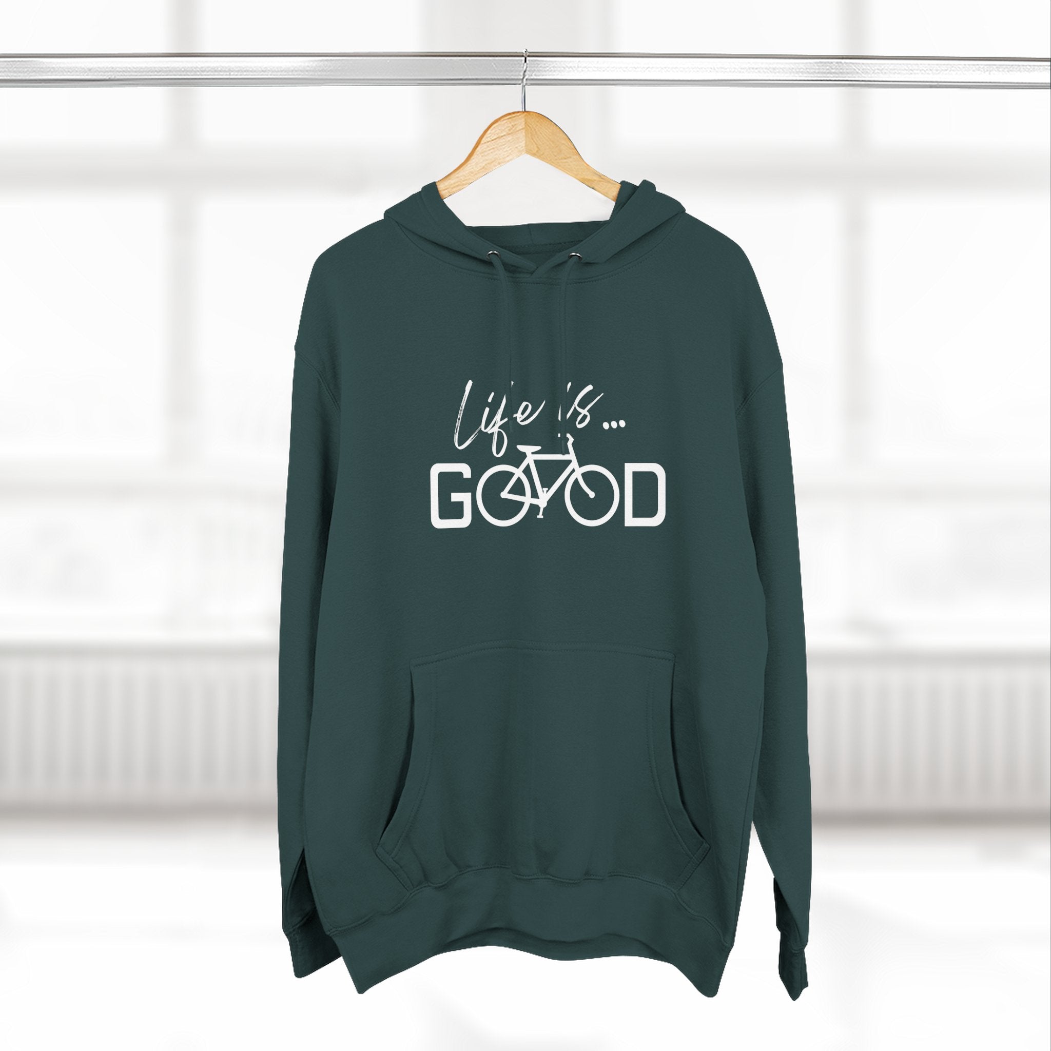 Life Is Good Bicycle Hoodie — Cozy Cycling Graphic Pullover