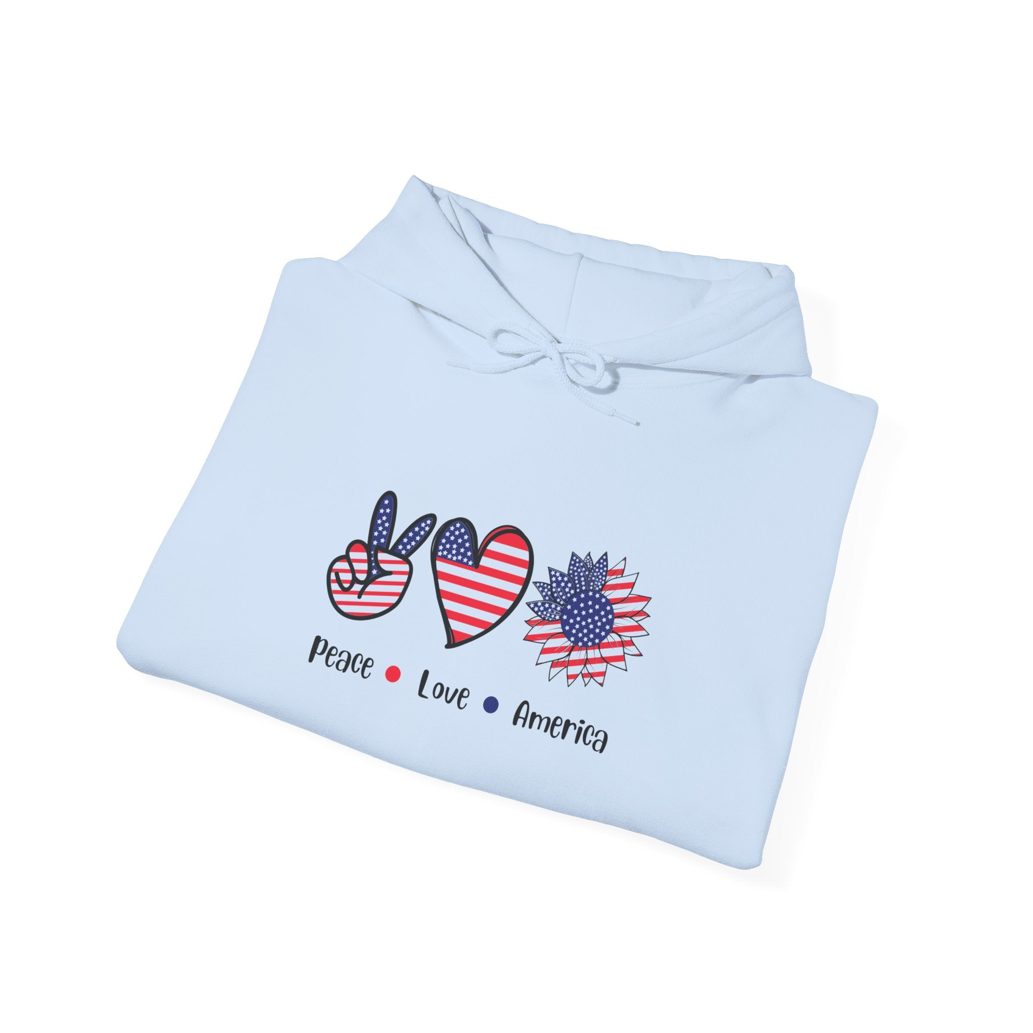Peace, Love, America Hoodie