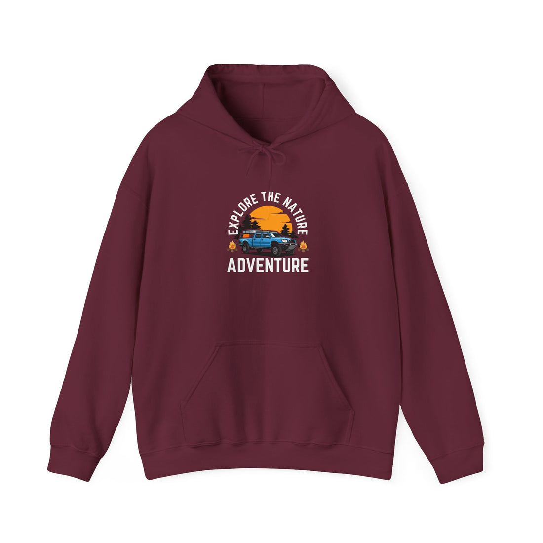 Adventure Hoodie – "Explore the Nature" Camping Graphic Sweatshirt