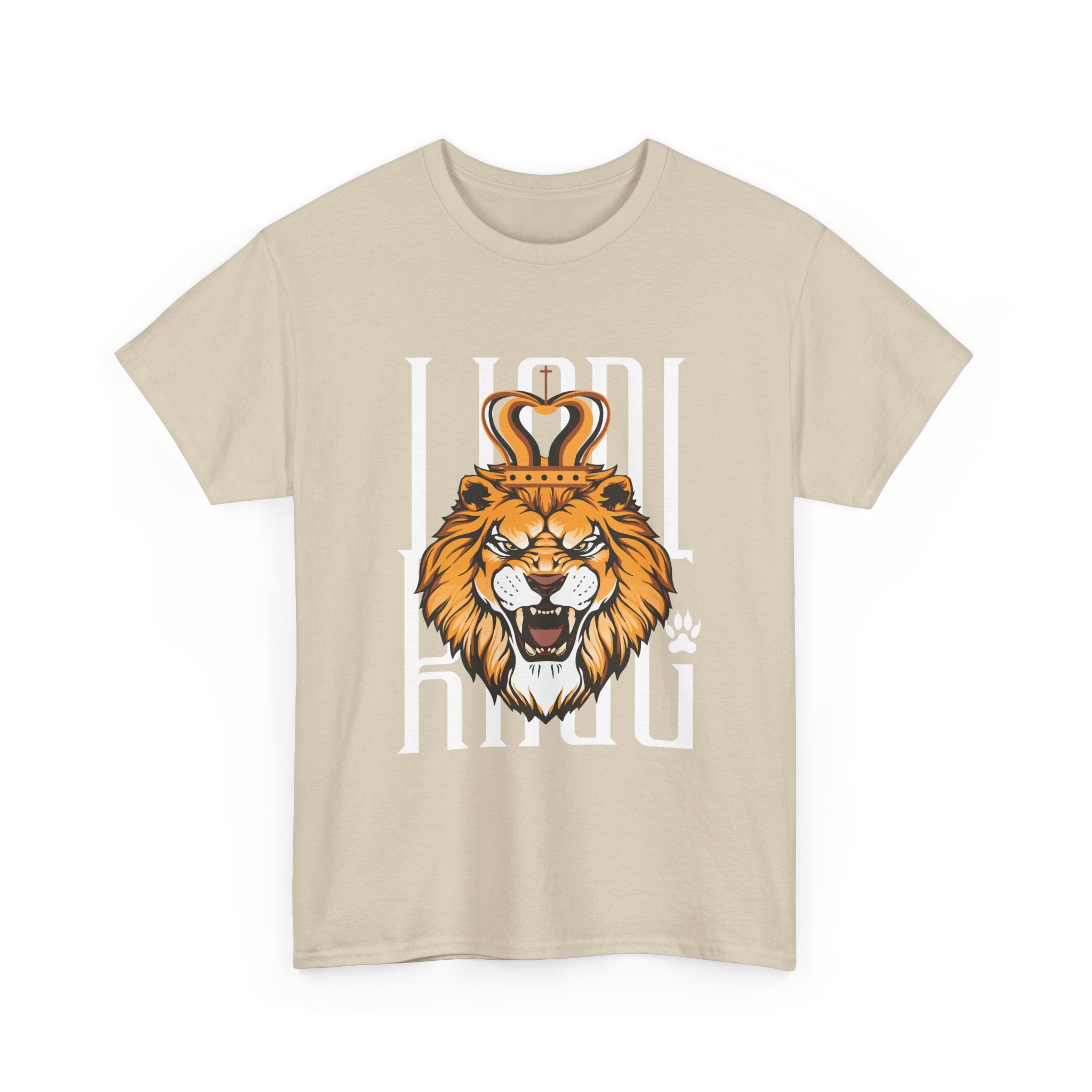 Bold Lion King Graphic Tee | Unisex Heavy Cotton Shirt for Animal Lovers, Gifts for Him, Funny T-Shirt, Wardrobe Essential, Casual Wear