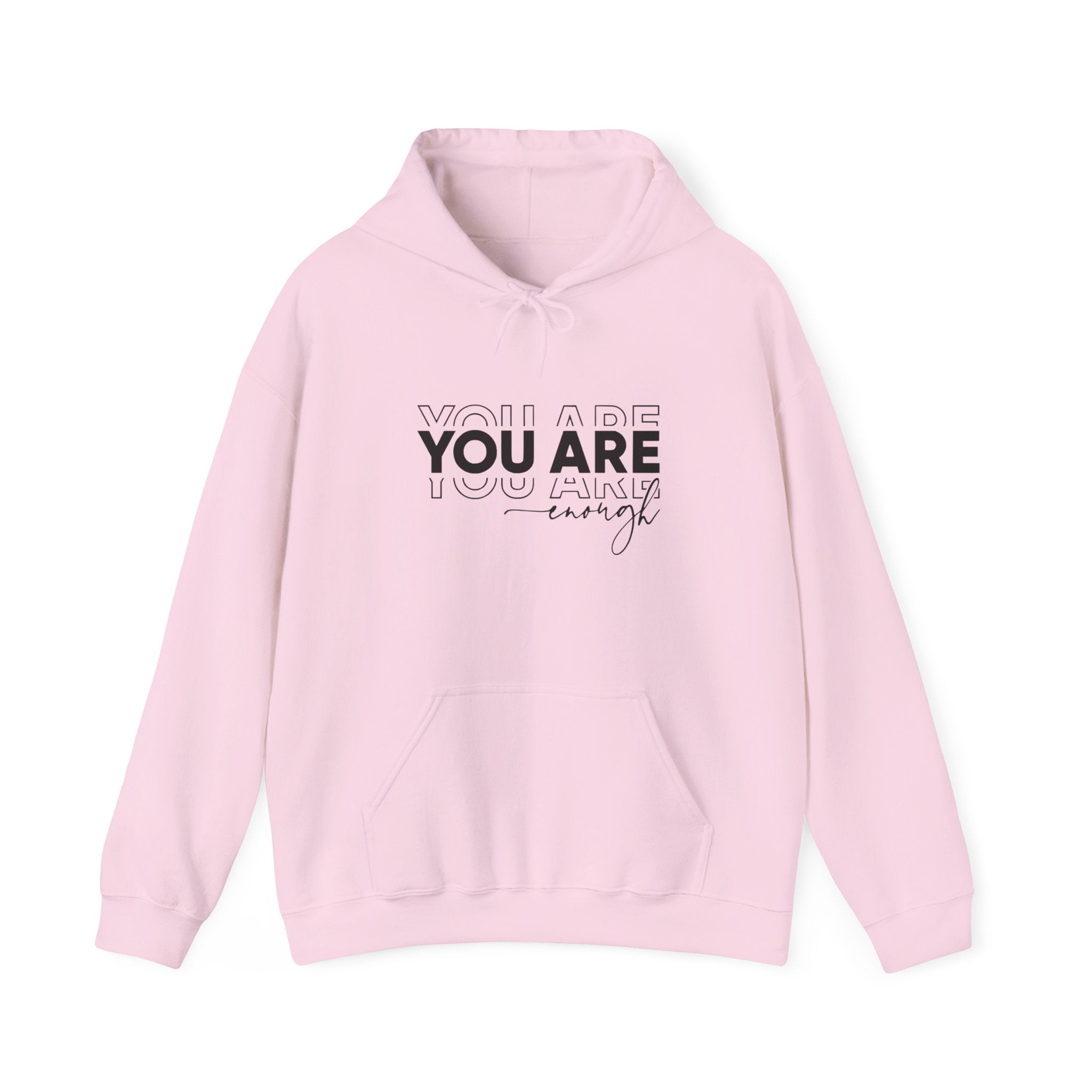 Unisex Heavy Blend™ Hoodie - You Are Enough Inspirational Sweatshirt, Motivational Gift, Casual Wear, Self-Love Hoodie, Cozy Fashion