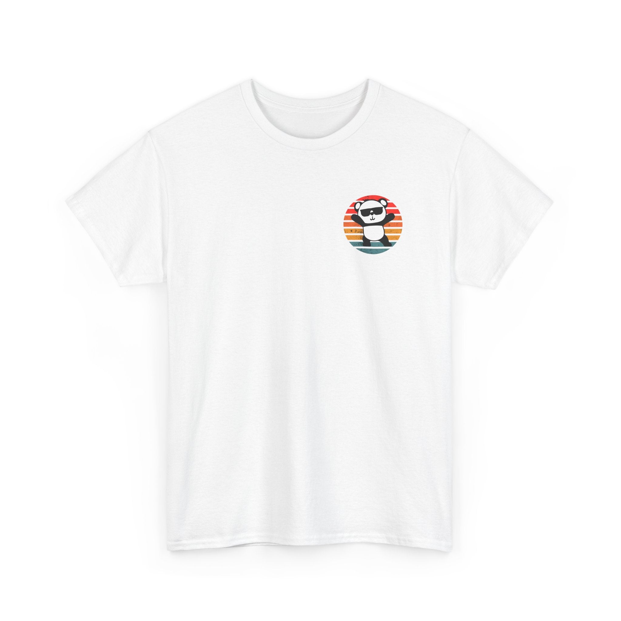 Cute Panda Retro Tee - Casual Cotton Shirt, Animal Lover Gift, Summer Style, Fun Graphic Tee, Unisex Fashion