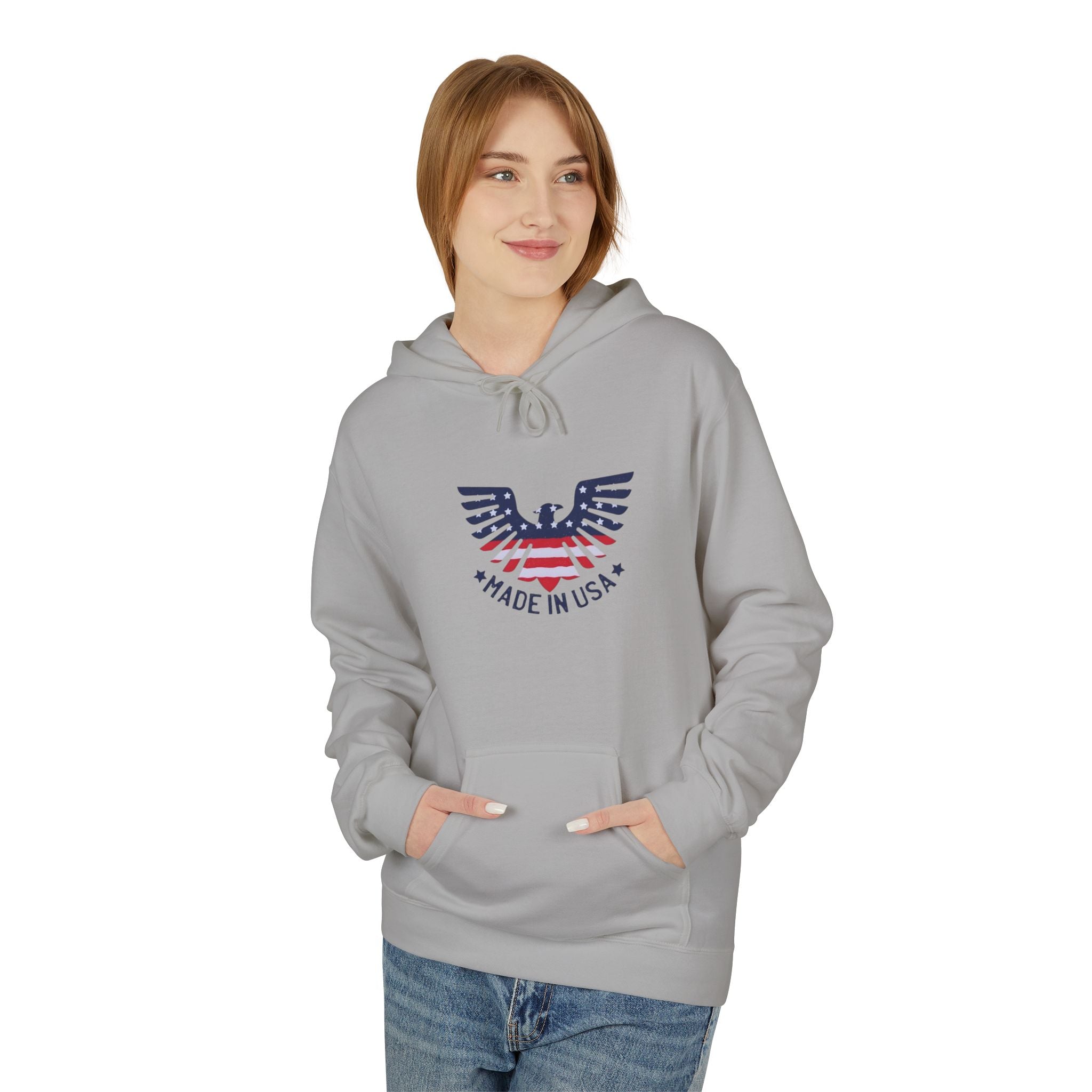 Made in USA Eagle Hoodie – Patriotic American Flag Pullover