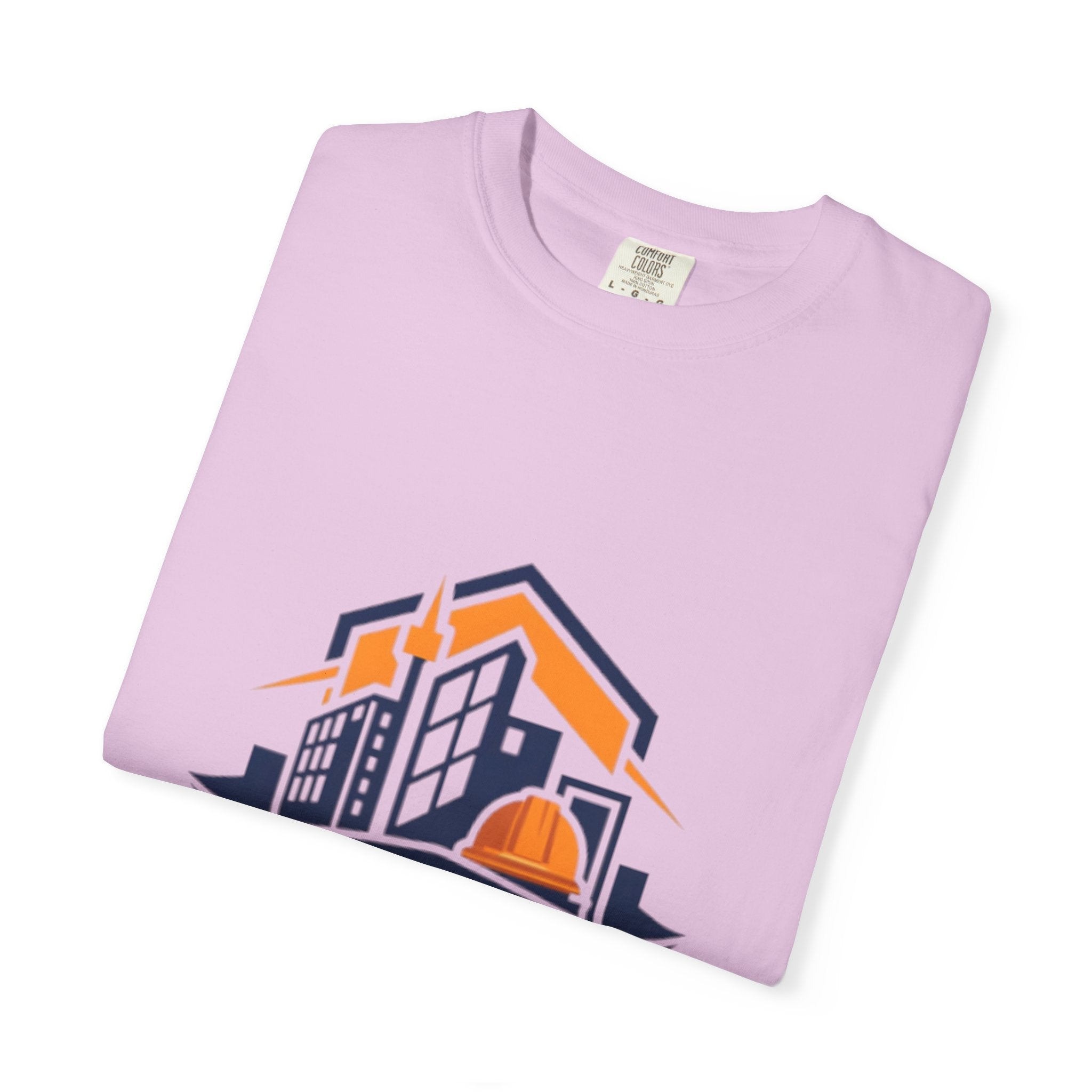 Real Estate Logo T-Shirt — Modern Cityscape Home Builder Graphic Tee