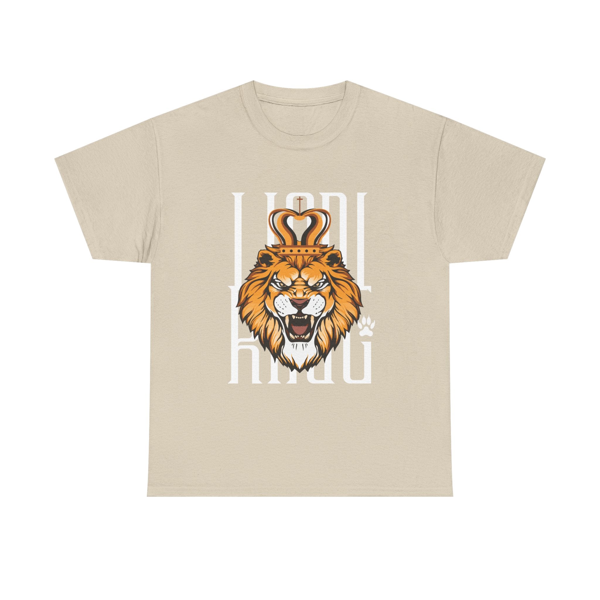 Bold Lion King Graphic Tee | Unisex Heavy Cotton Shirt for Animal Lovers, Gifts for Him, Funny T-Shirt, Wardrobe Essential, Casual Wear
