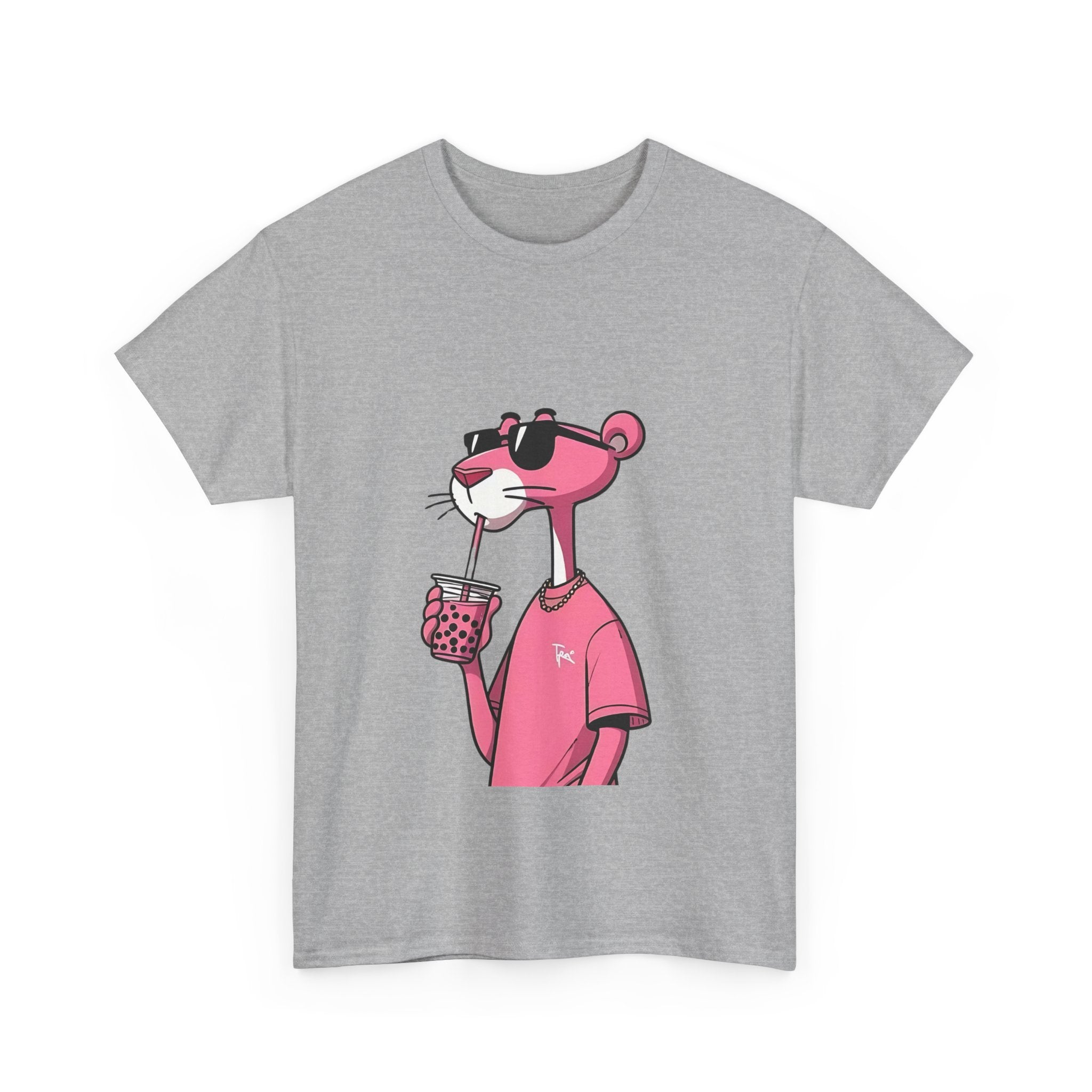 Chill Vibes Unisex Tee | Fun Summer Shirt, Casualwear, Gift for Friends, Beach Outing, Pink Panther Design