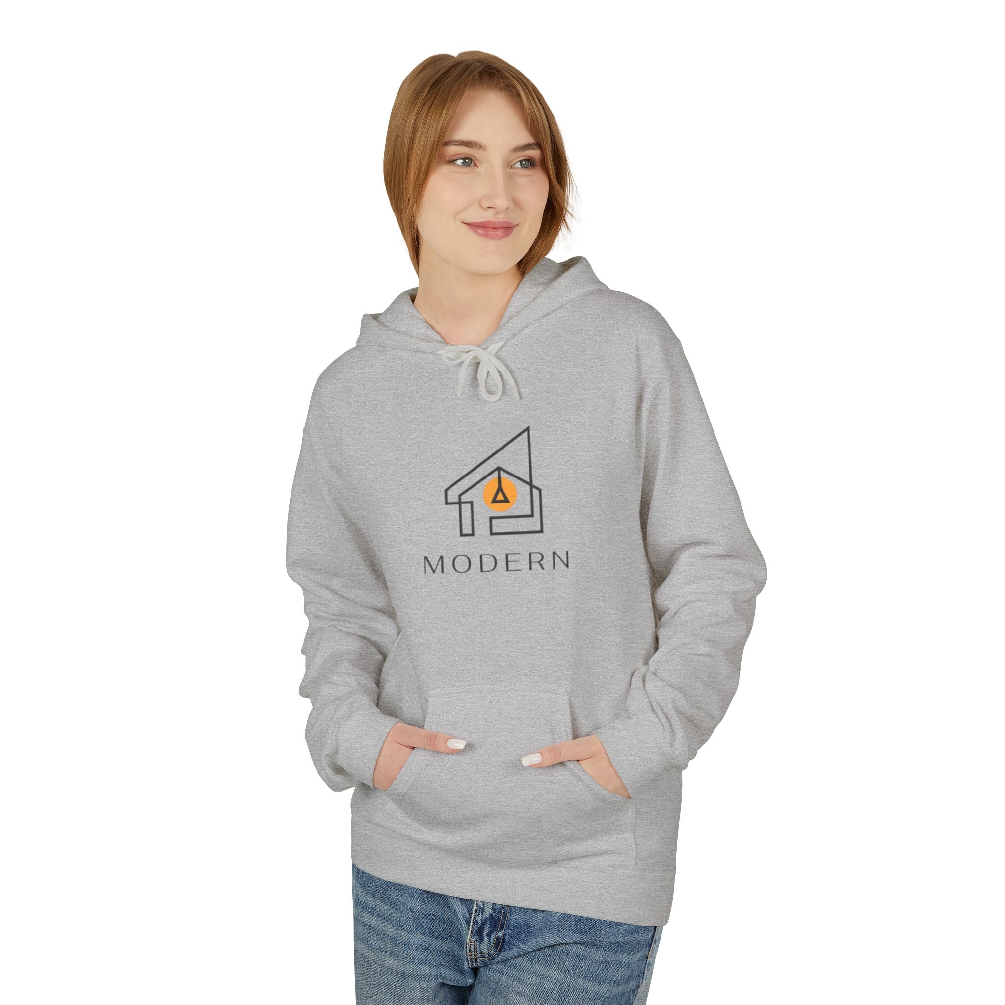 Modern House Logo Hoodie — Minimalist Real Estate Graphic Sweatshirt