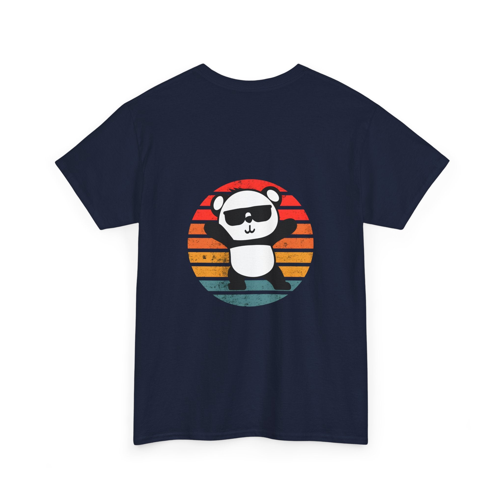 Cute Panda Retro Tee - Casual Cotton Shirt, Animal Lover Gift, Summer Style, Fun Graphic Tee, Unisex Fashion