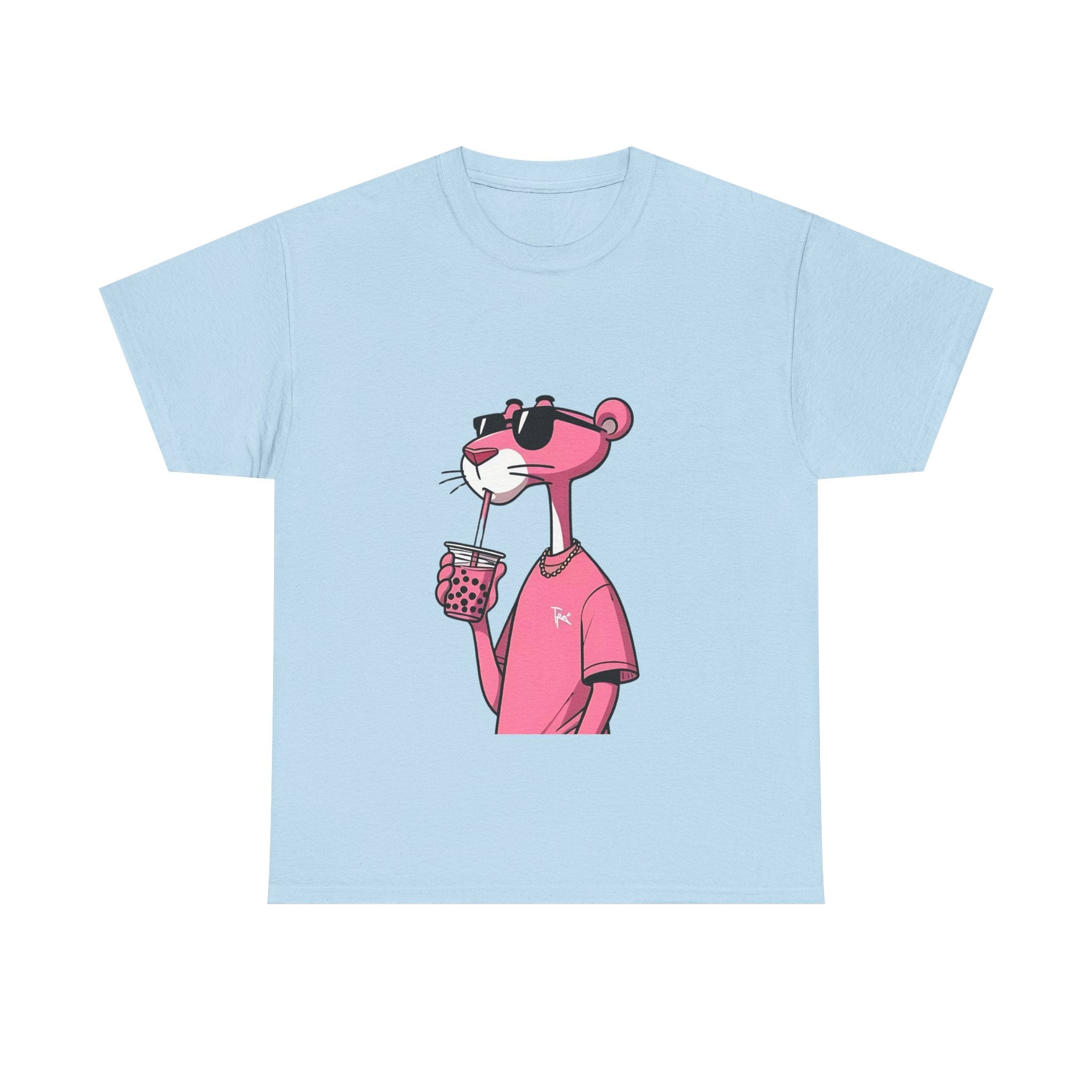 Chill Vibes Unisex Tee | Fun Summer Shirt, Casualwear, Gift for Friends, Beach Outing, Pink Panther Design