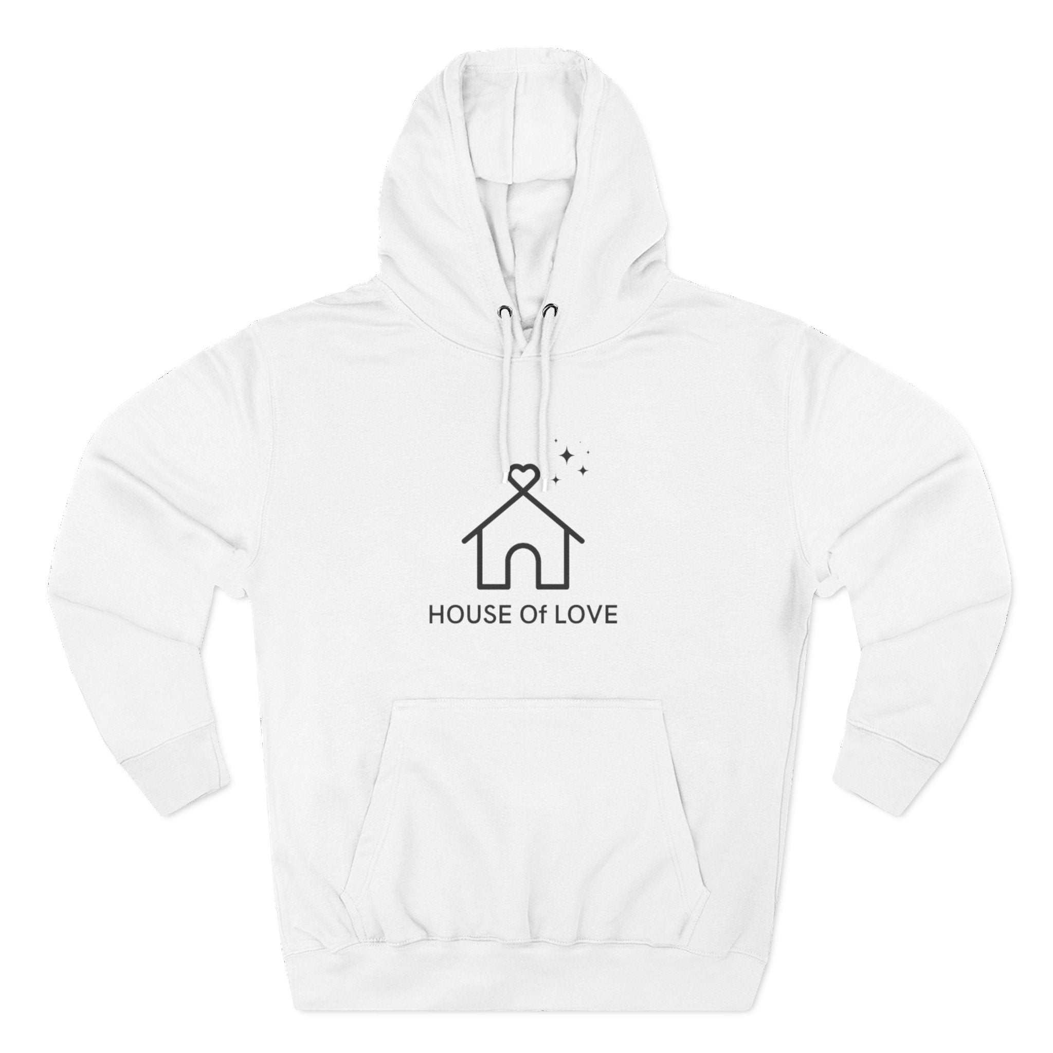 House of Love Hoodie — Minimal Home Heart Graphic Pullover