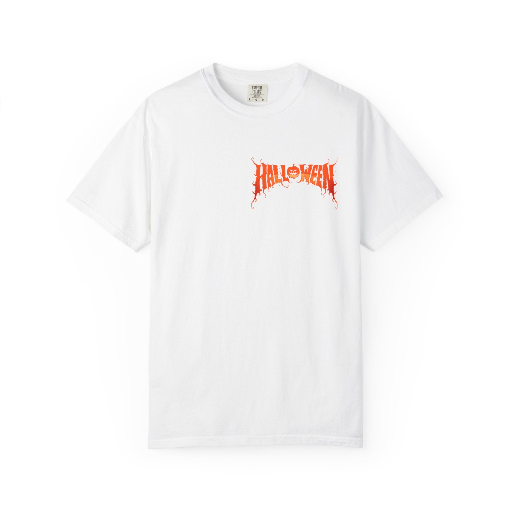 Halloween Unisex Garment-Dyed T-Shirt, Pumpkin Tee, Spooky Apparel, Fall Festival Shirt, Trick-or-Treat Top, Halloween Costume