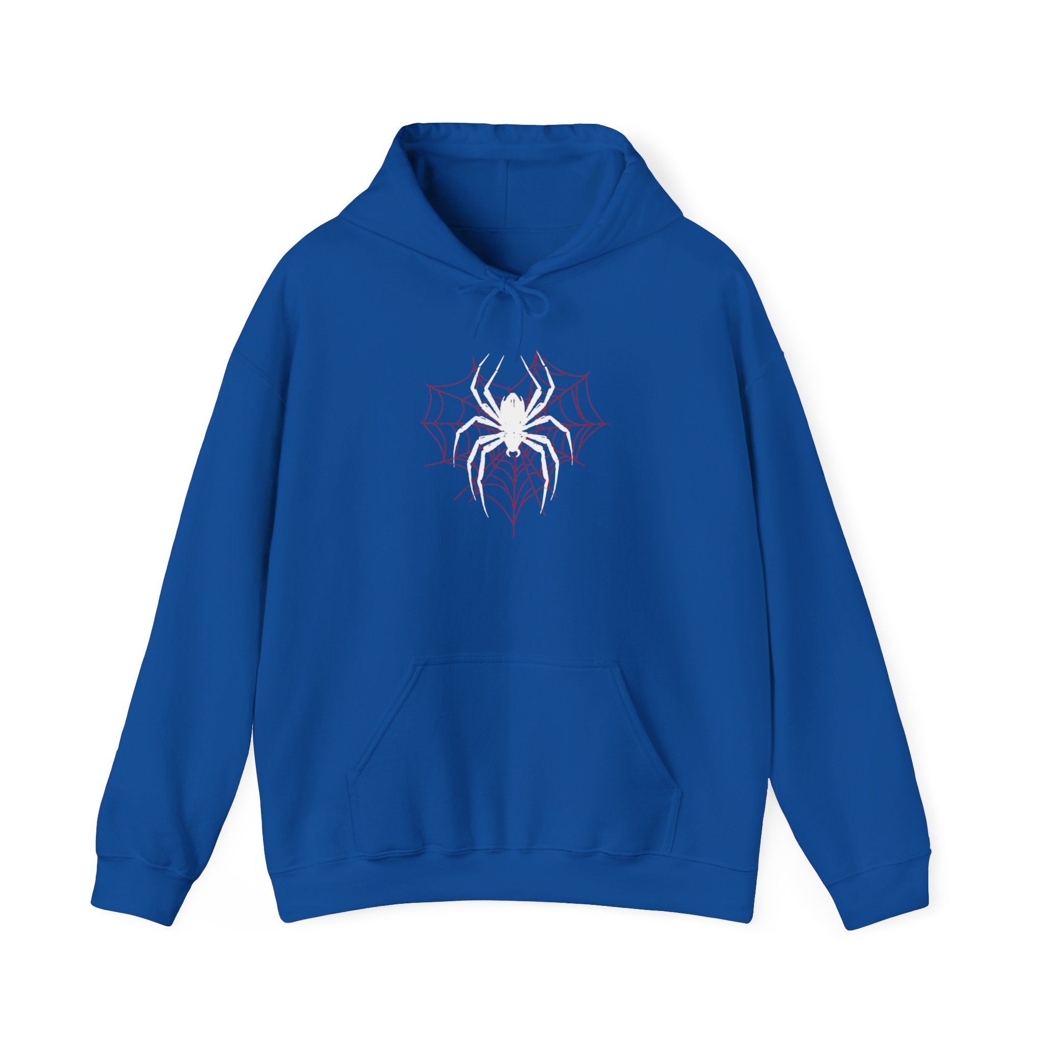 Spider Web Unisex Hoodie, Cozy Sweatshirt, Halloween Apparel, Gothic Fashion, Gift for Spider Lovers, Fall Fashion