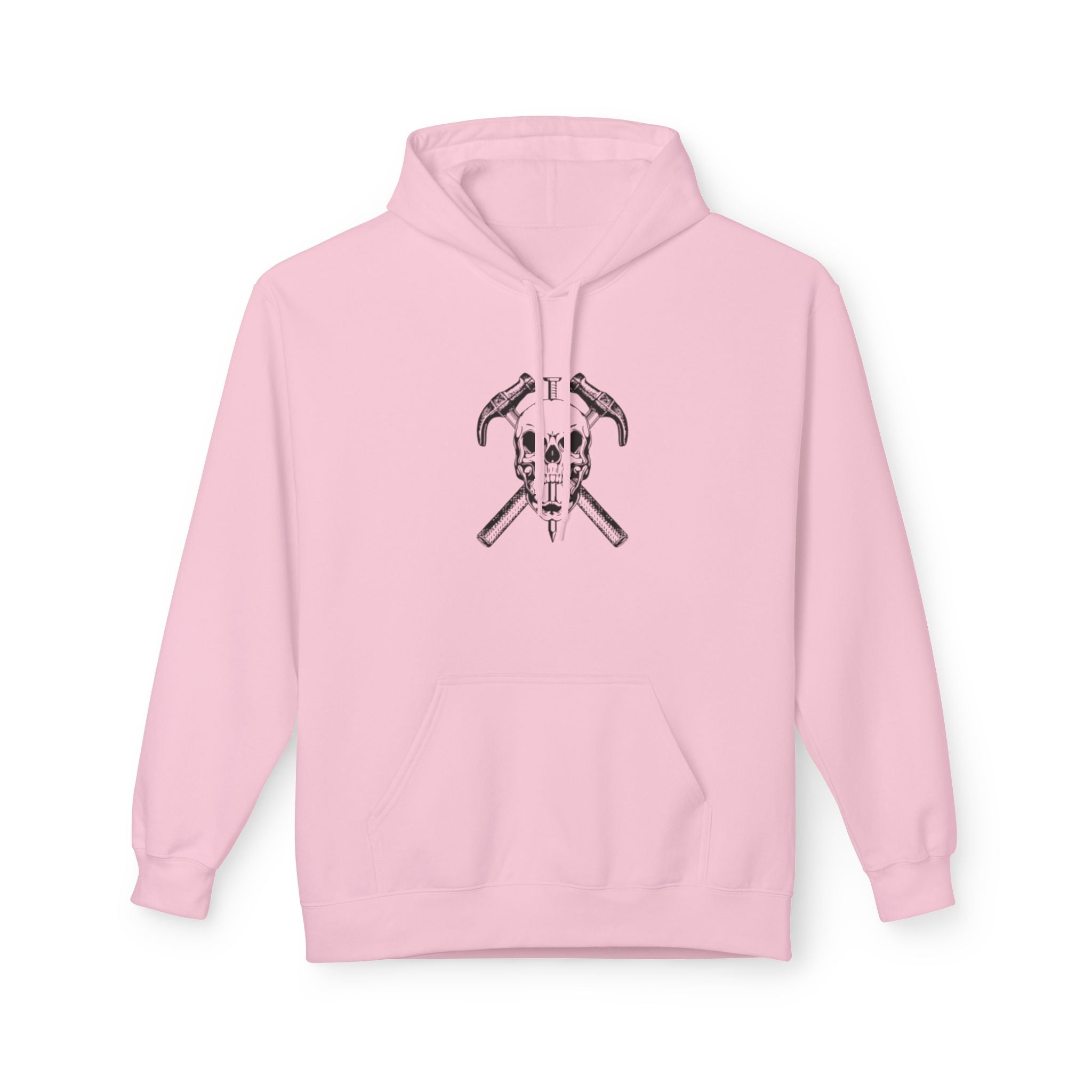 Skull & Hammers Hoodie — Gothic Construction Graphic Pullover