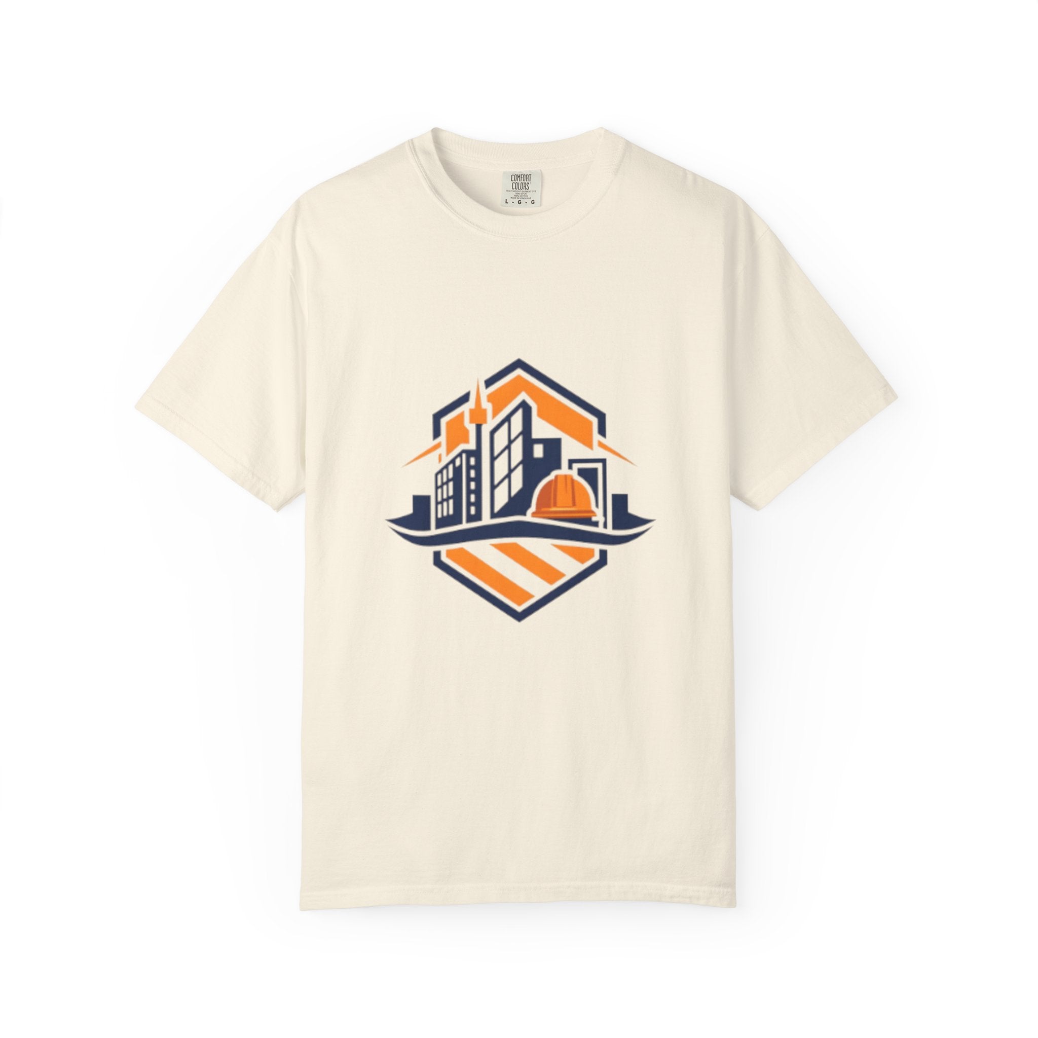 Real Estate Logo T-Shirt — Modern Cityscape Home Builder Graphic Tee
