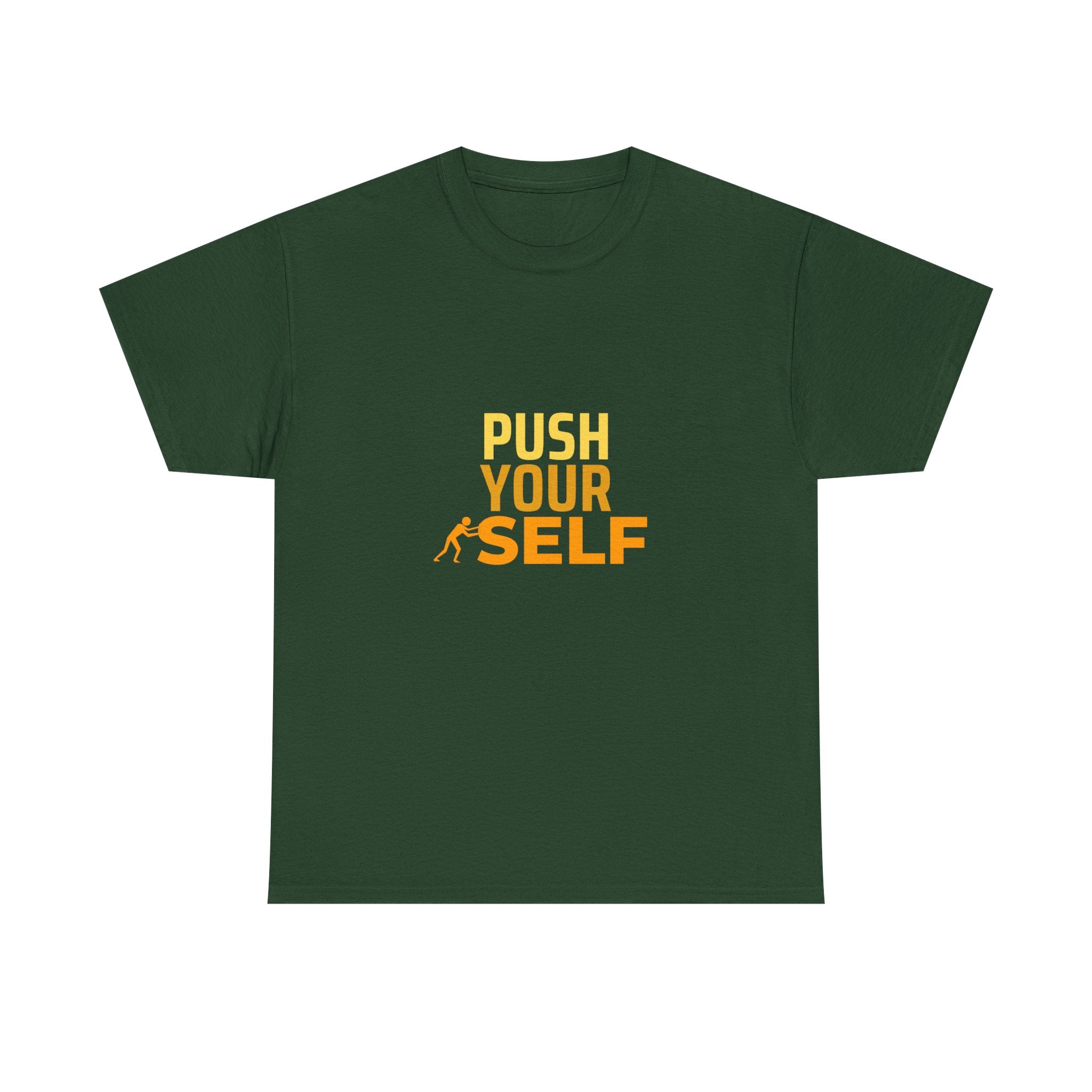 Motivational "Push Your Self" T-Shirt — Fitness Workout Tee
