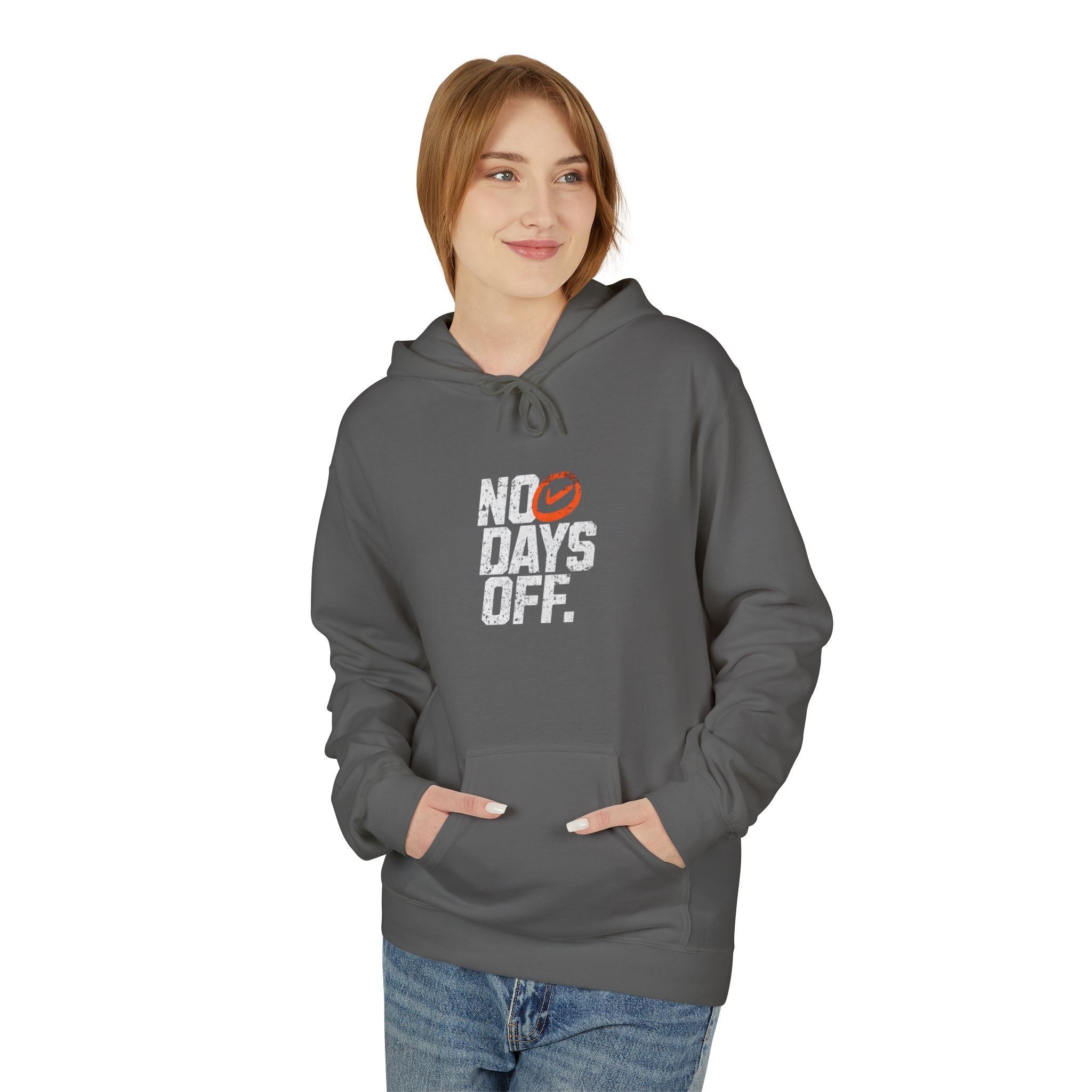 No Days Off Hoodie — Motivational Gym Fitness Pullover