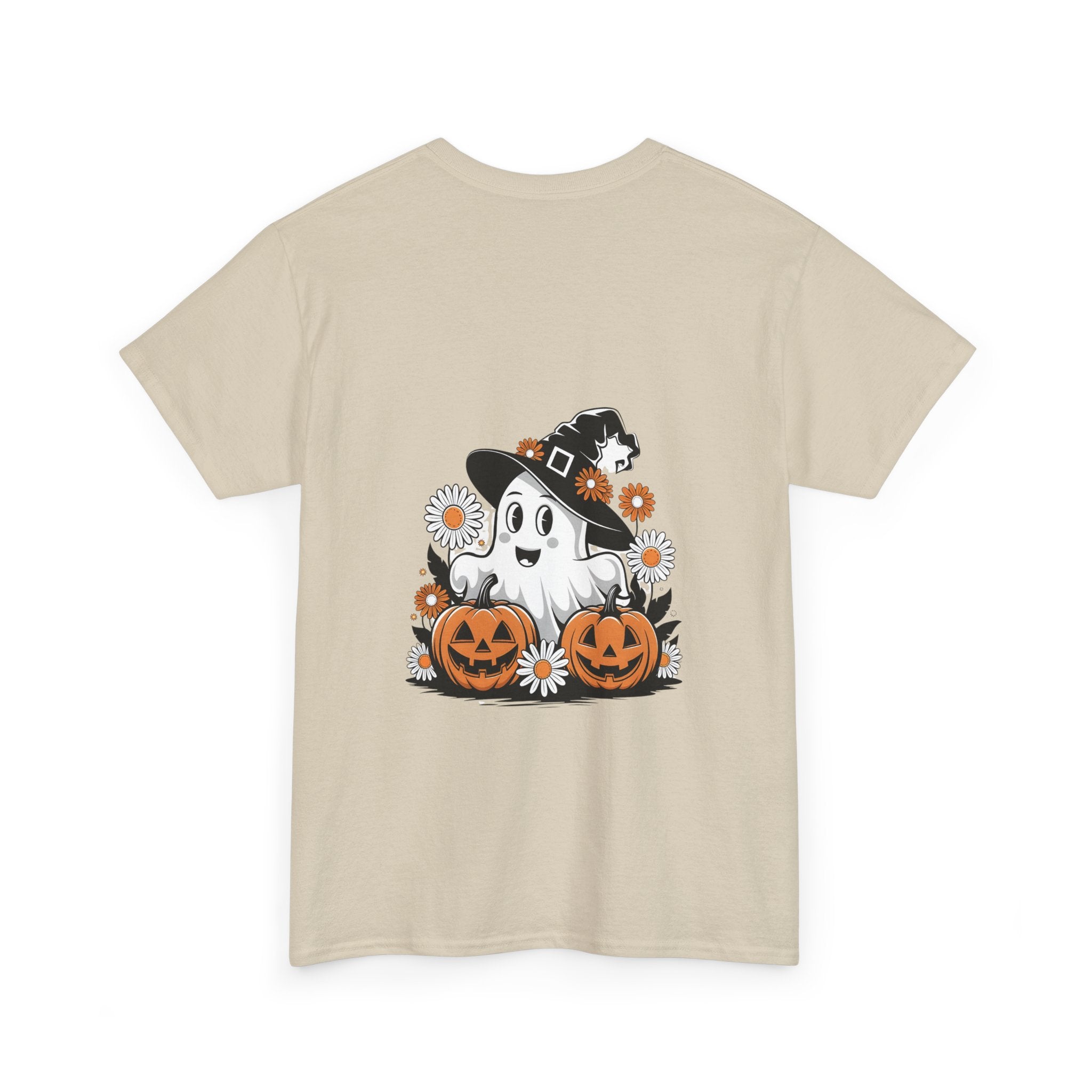 Halloween Ghost & Pumpkin Tee, Unisex Halloween Shirt, Spooky T-Shirt, Fall Fashion, Trick or Treat Top, Seasonal Apparel