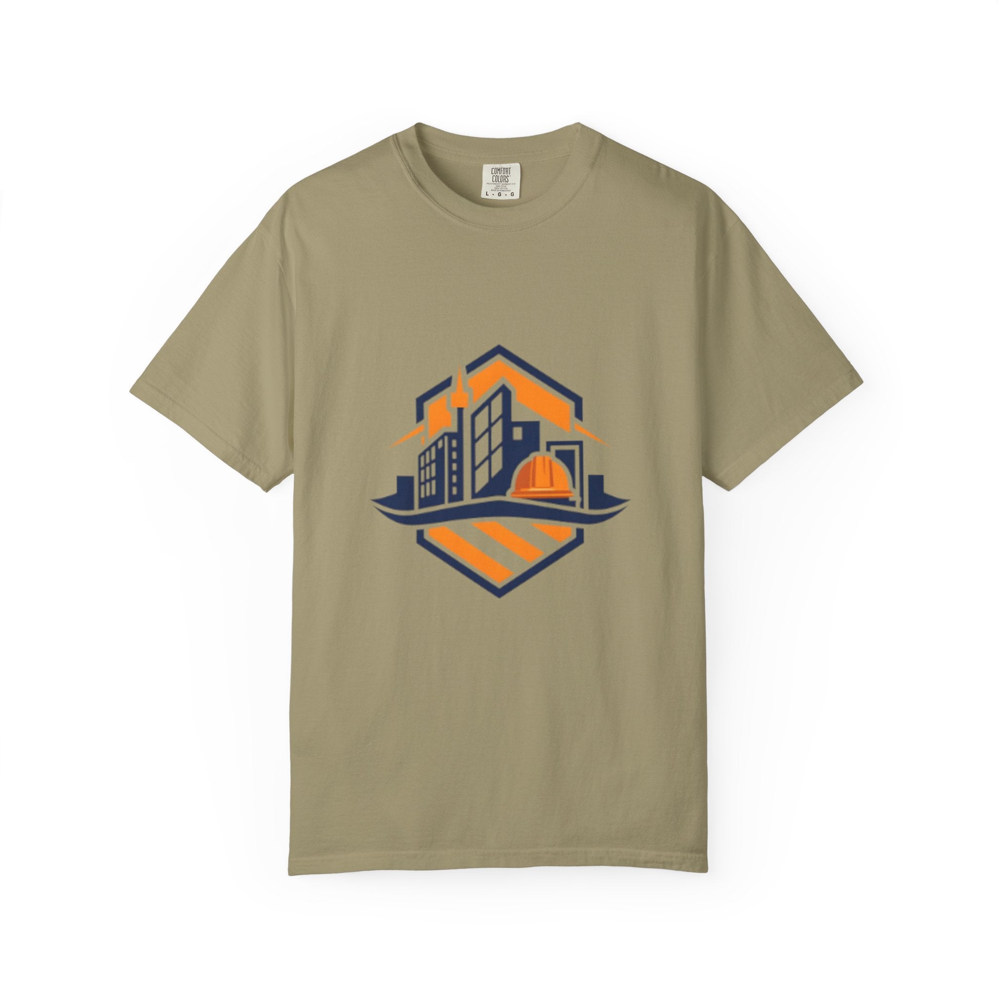 Real Estate Logo T-Shirt — Modern Cityscape Home Builder Graphic Tee