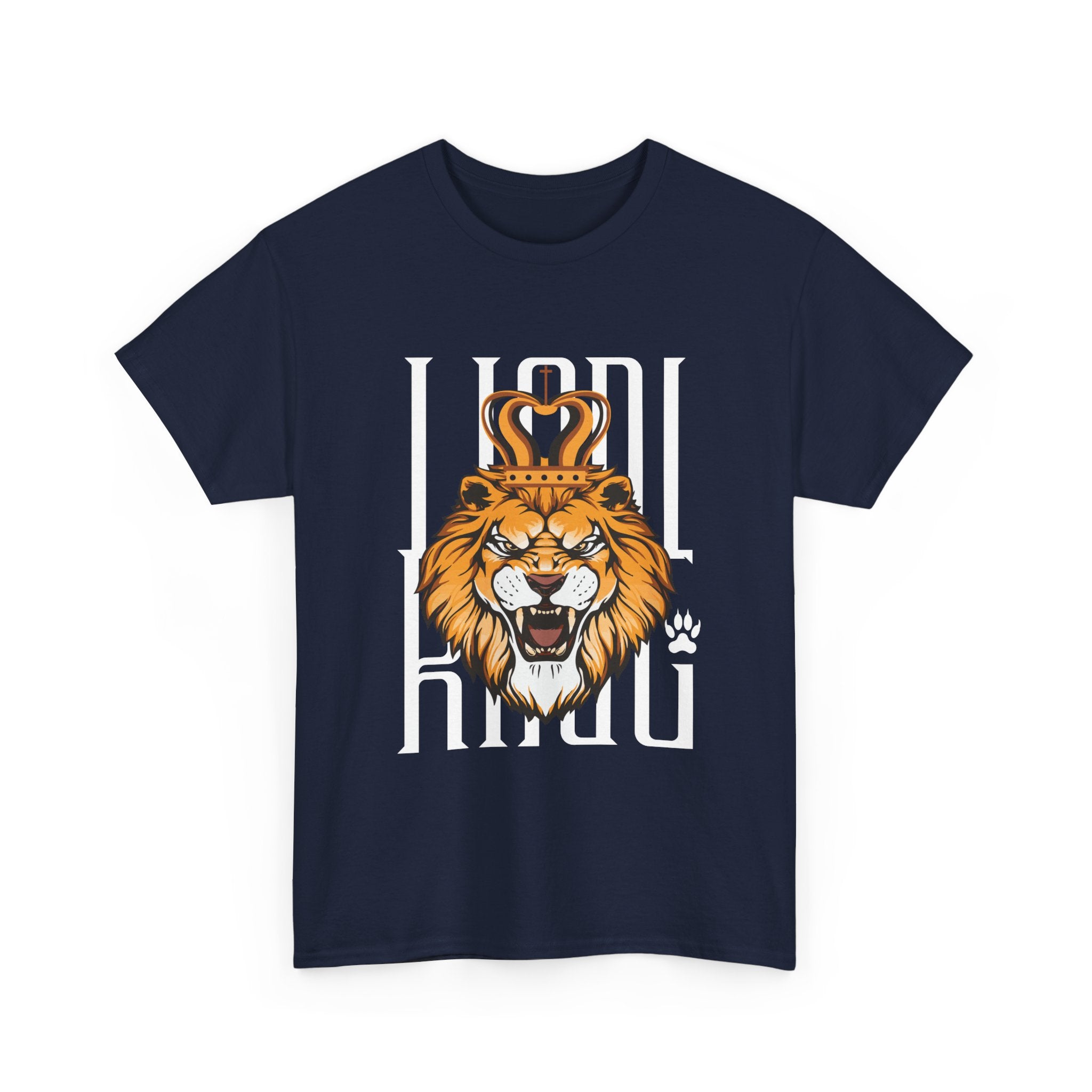 Bold Lion King Graphic Tee | Unisex Heavy Cotton Shirt for Animal Lovers, Gifts for Him, Funny T-Shirt, Wardrobe Essential, Casual Wear
