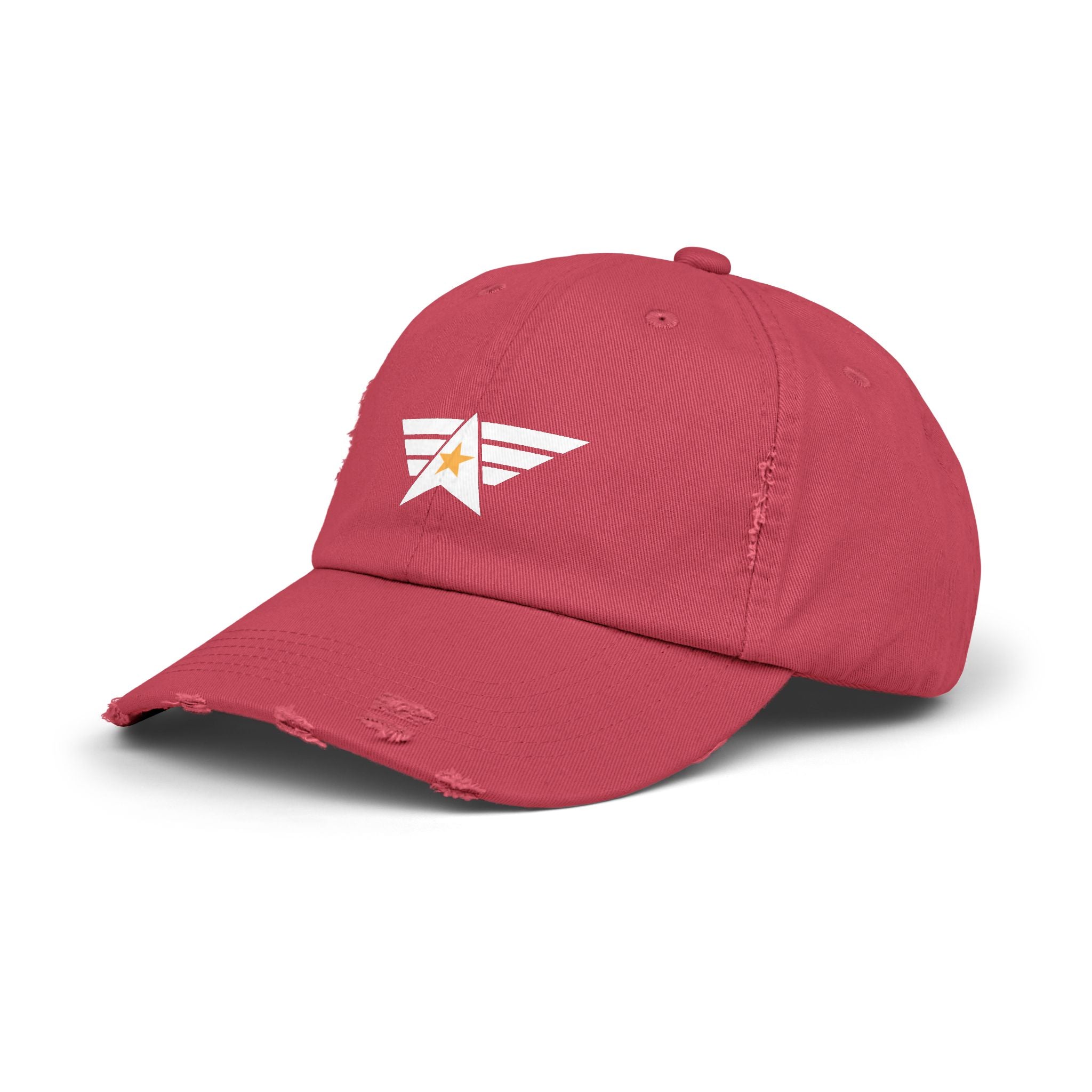 Distressed Unisex Cap with Star Emblem