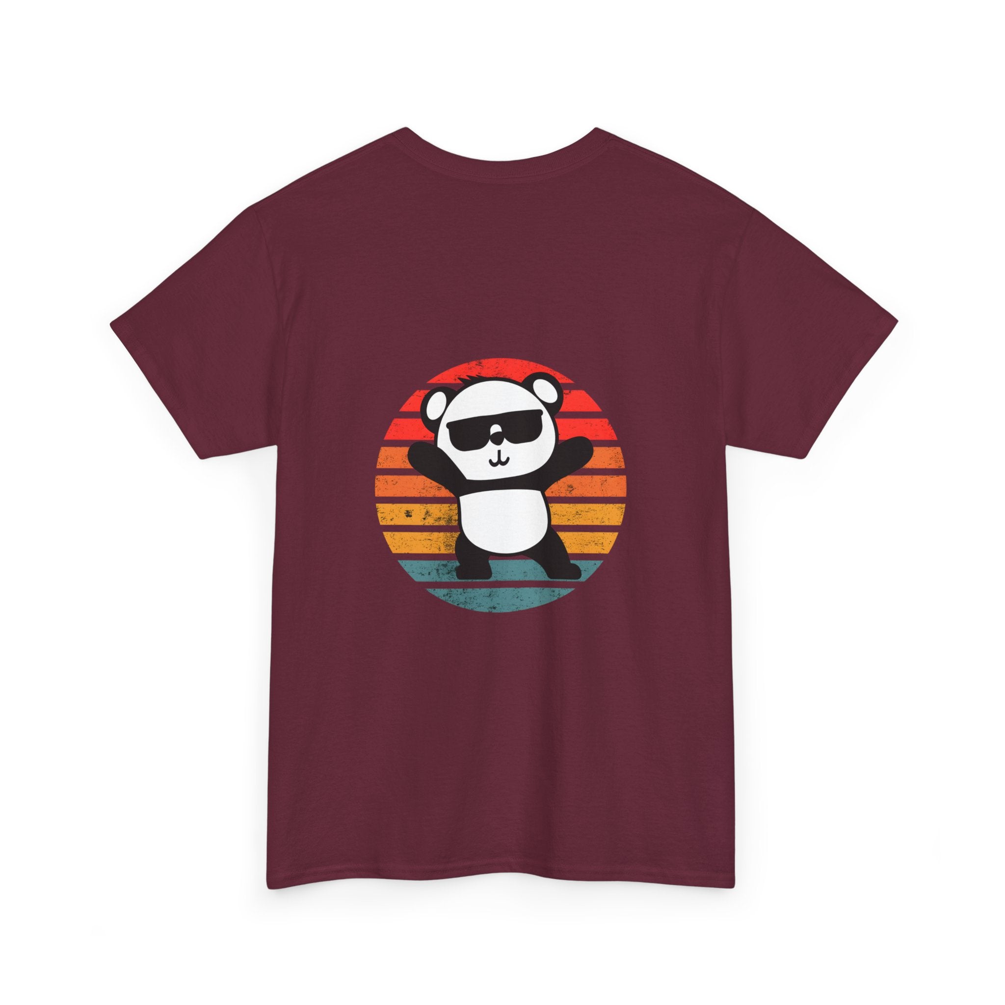 Cute Panda Retro Tee - Casual Cotton Shirt, Animal Lover Gift, Summer Style, Fun Graphic Tee, Unisex Fashion