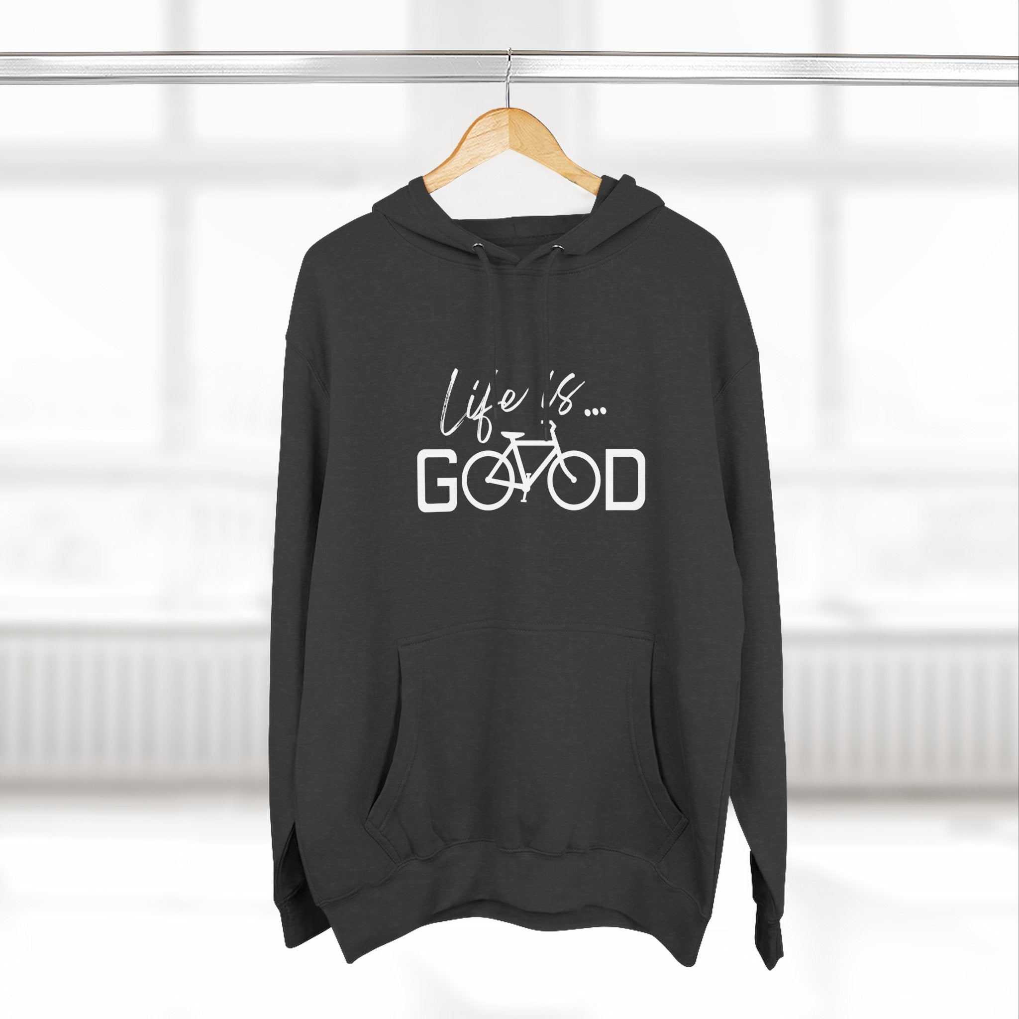 Life Is Good Bicycle Hoodie — Cozy Cycling Graphic Pullover
