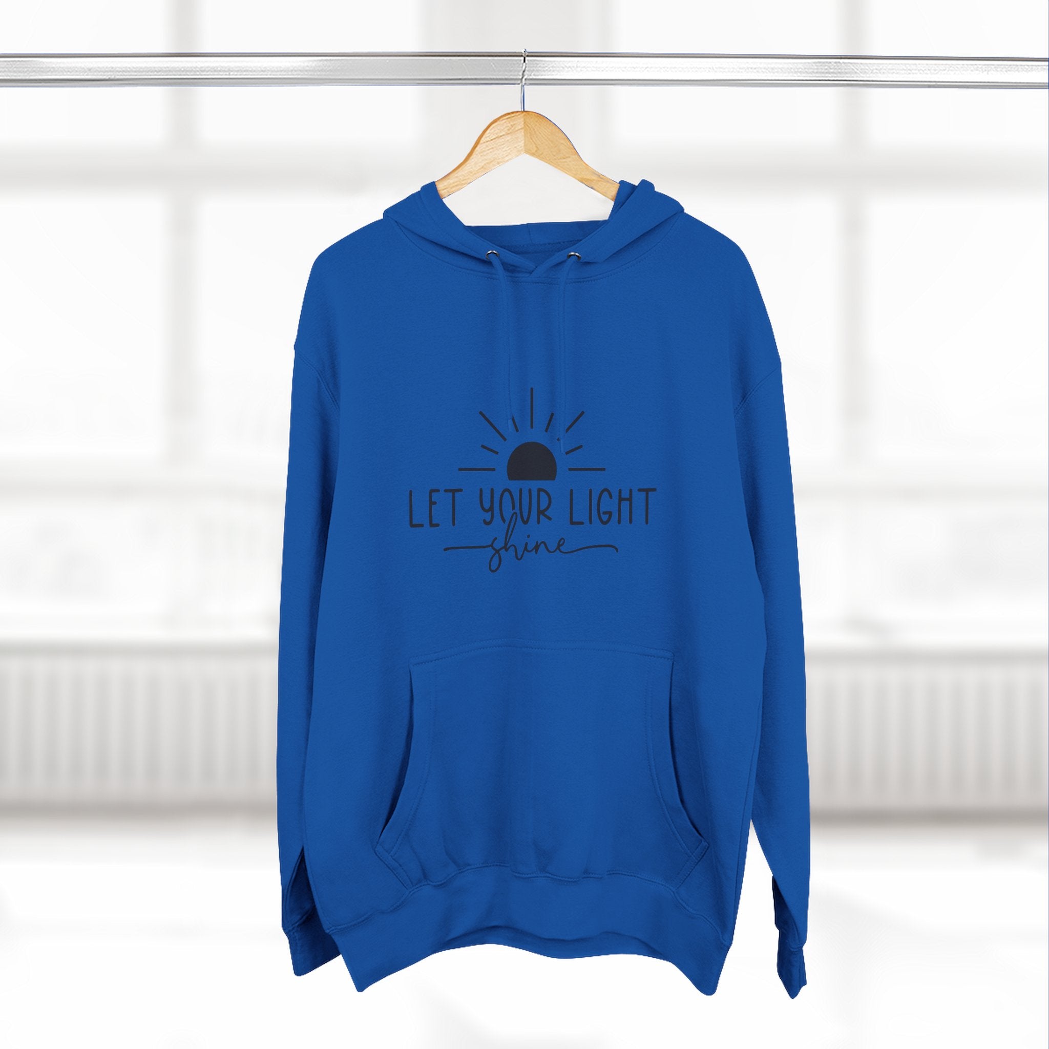 Inspirational Fleece Hoodie - Let Your Light Shine, Cozy Sweatshirt, Motivational Apparel, Perfect Gift for Friends, Self-Care, Fall Outfit