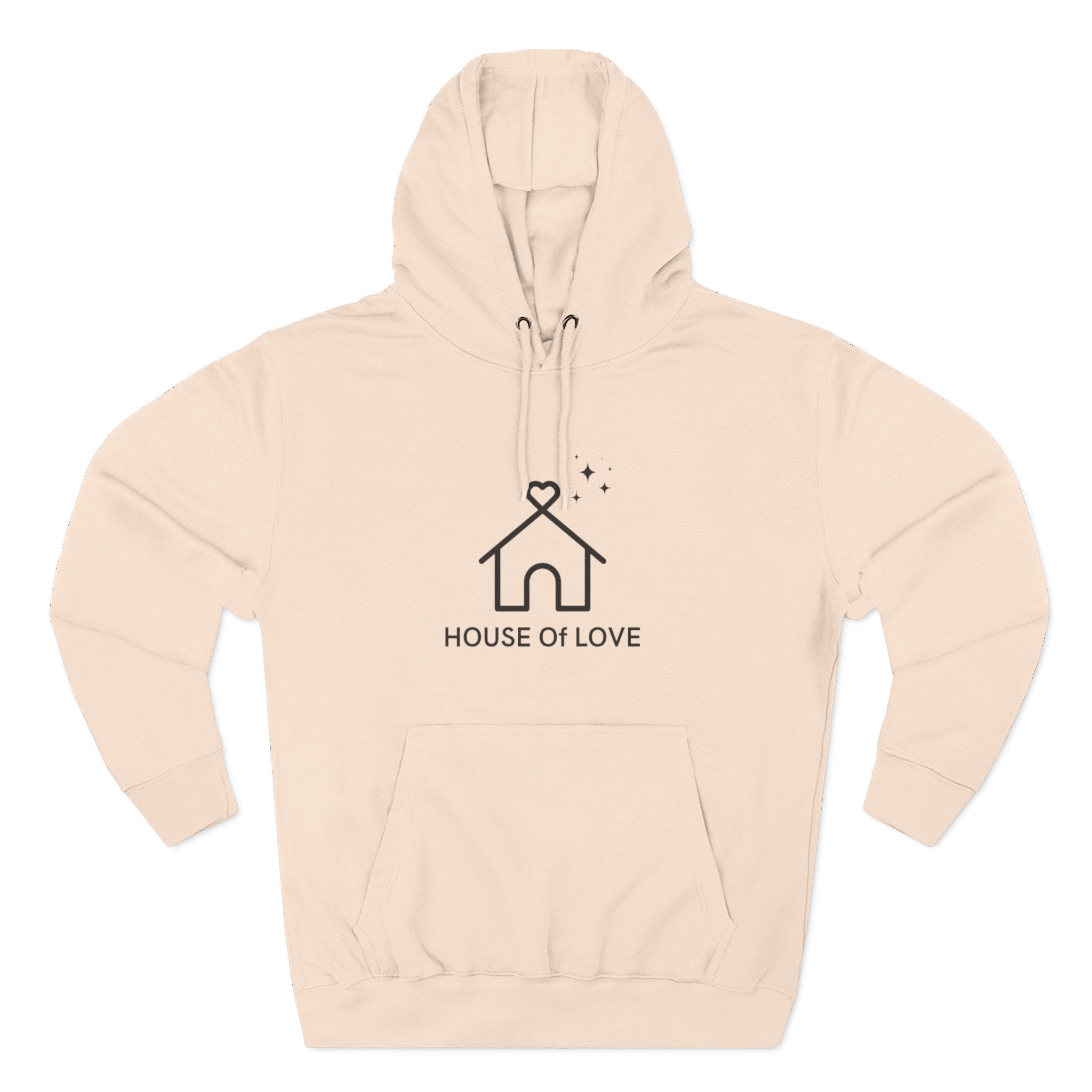House of Love Hoodie — Minimal Home Heart Graphic Pullover