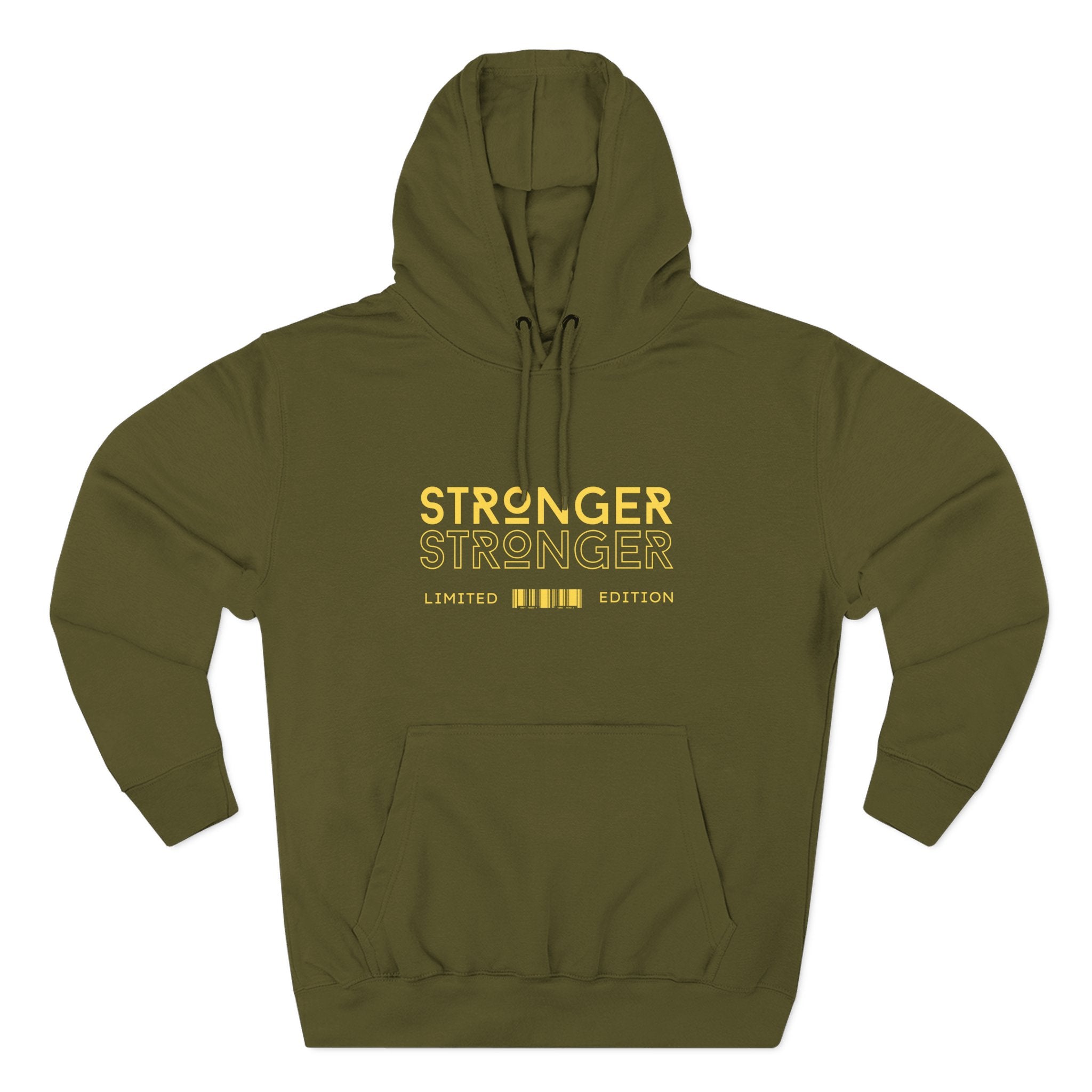 Stronger Stronger Limited Edition Hoodie — Motivational Graphic Fleece Hoodie