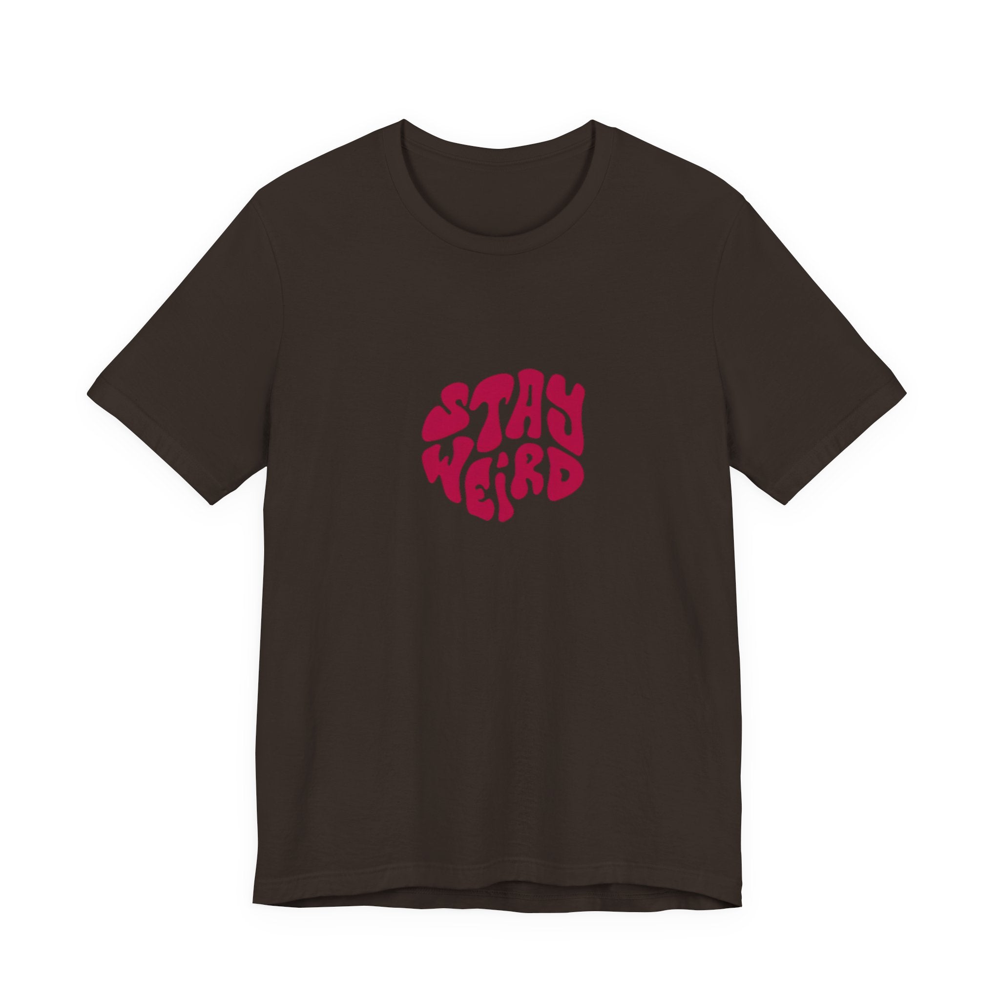 Stay Weird Tee — Retro Statue Bubblegum Graphic T-Shirt
