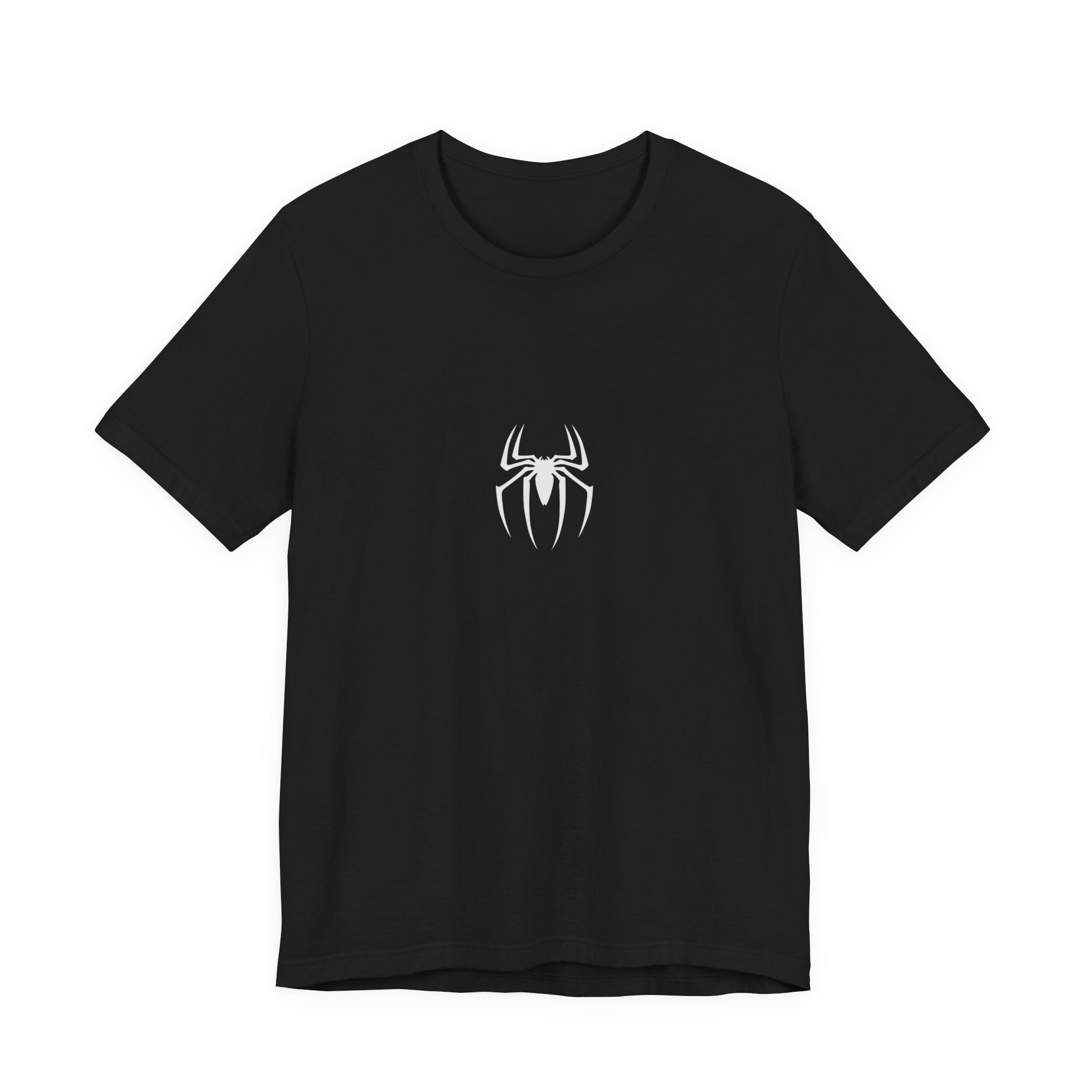 Spider Emblem Tee — White Spider on Red Web Graphic T-Shirt