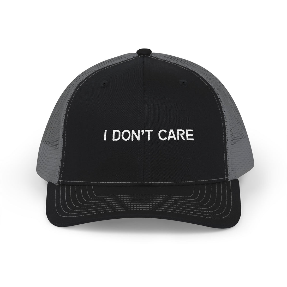 I Don't Care Embroidered Trucker Cap