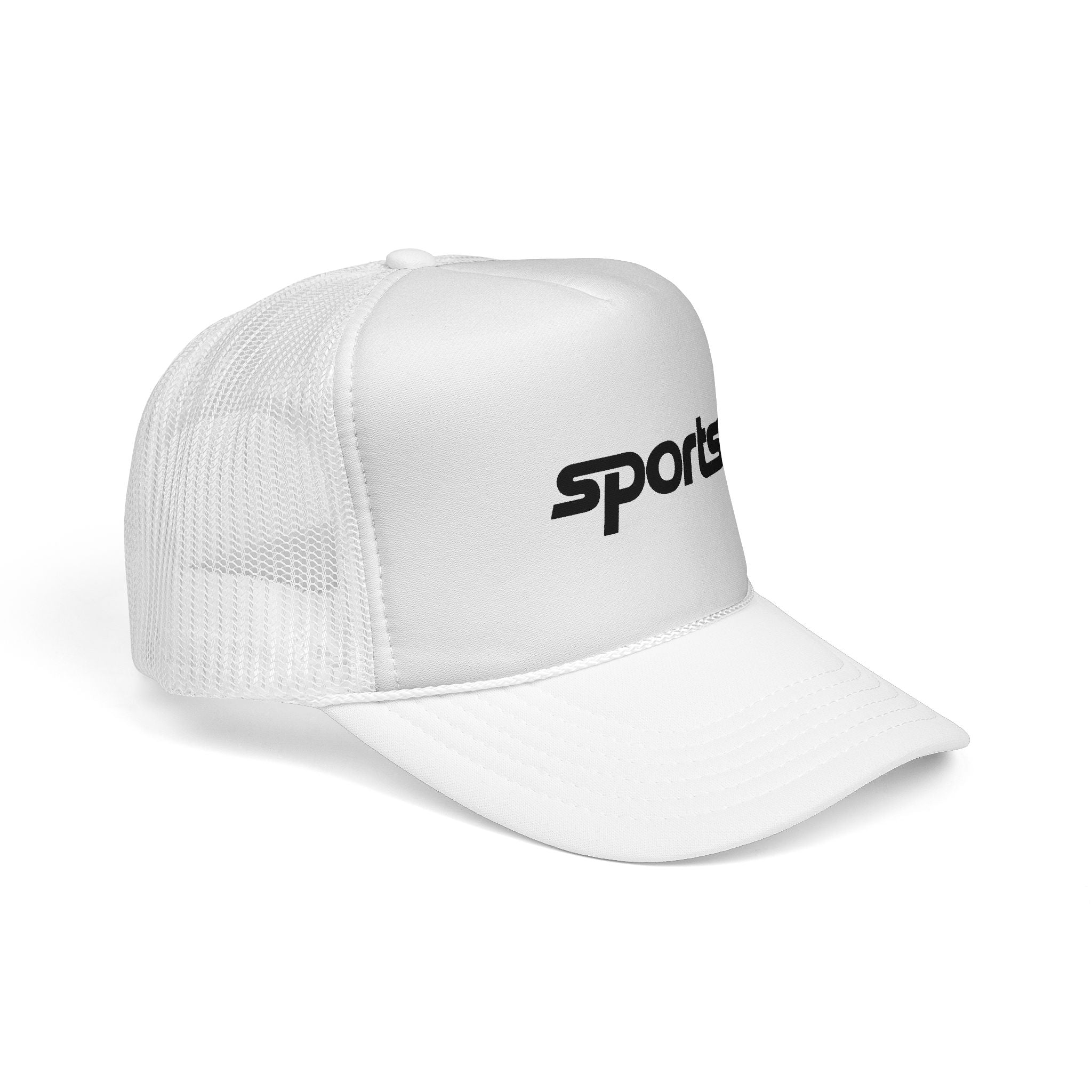 Red 'sports' Trucker Cap — Retro Athletic Mesh Hat