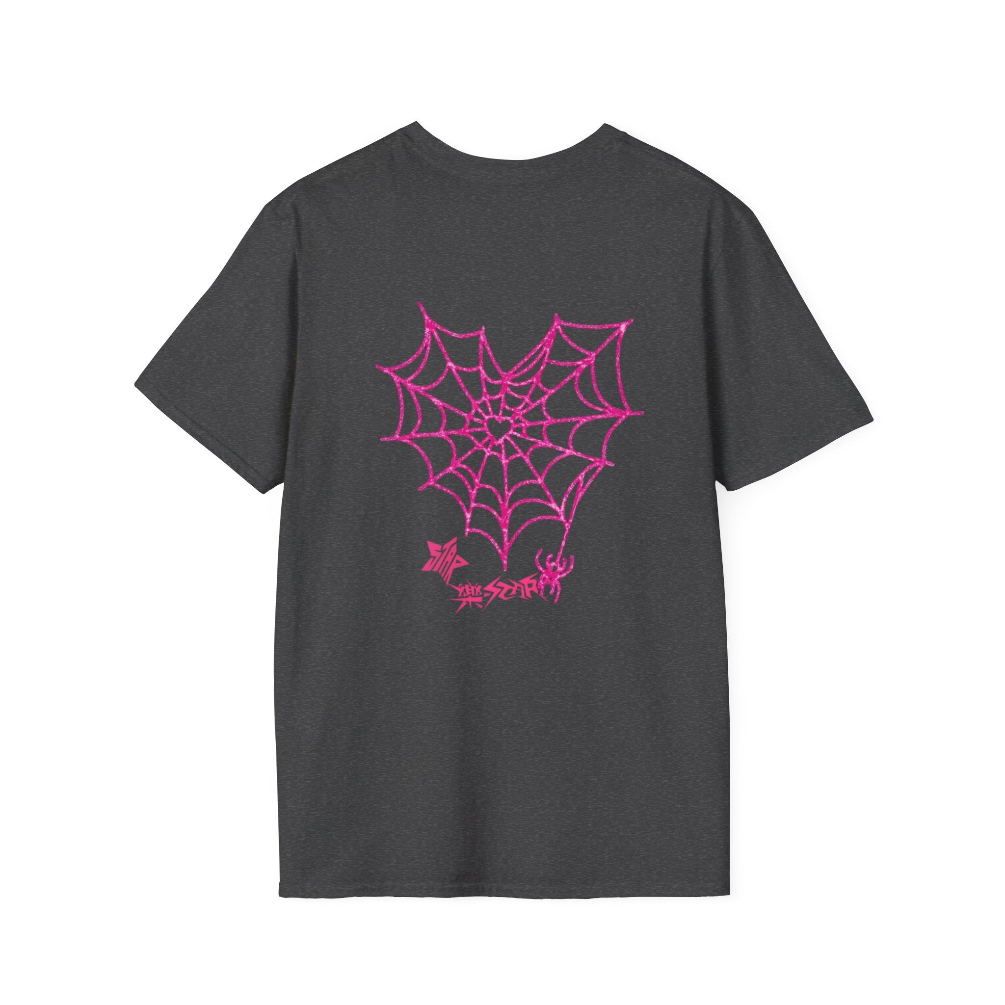Starry Web T-Shirt — Pink Spiderweb Graphic Tee