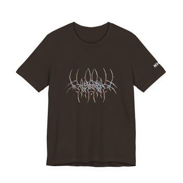 Gothic Spider Web Graphic Tee — Trippy Dark Metal Design