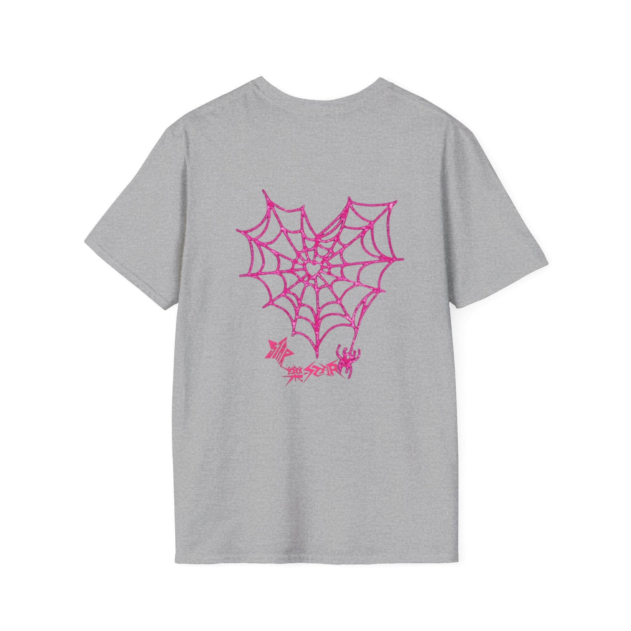 Starry Web T-Shirt — Pink Spiderweb Graphic Tee