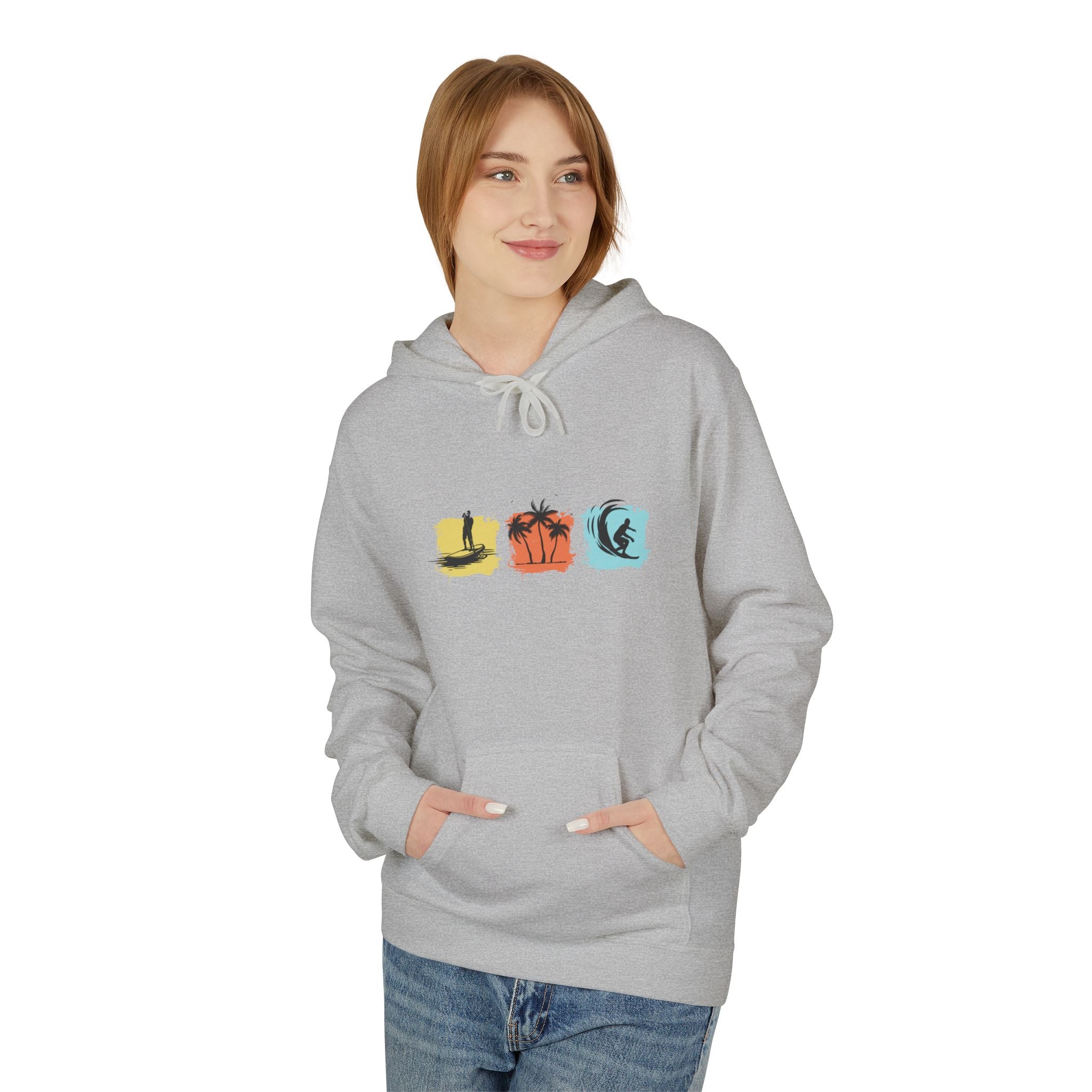Vacation Graphic Hoodie — Retro Sunset Beach Pullover