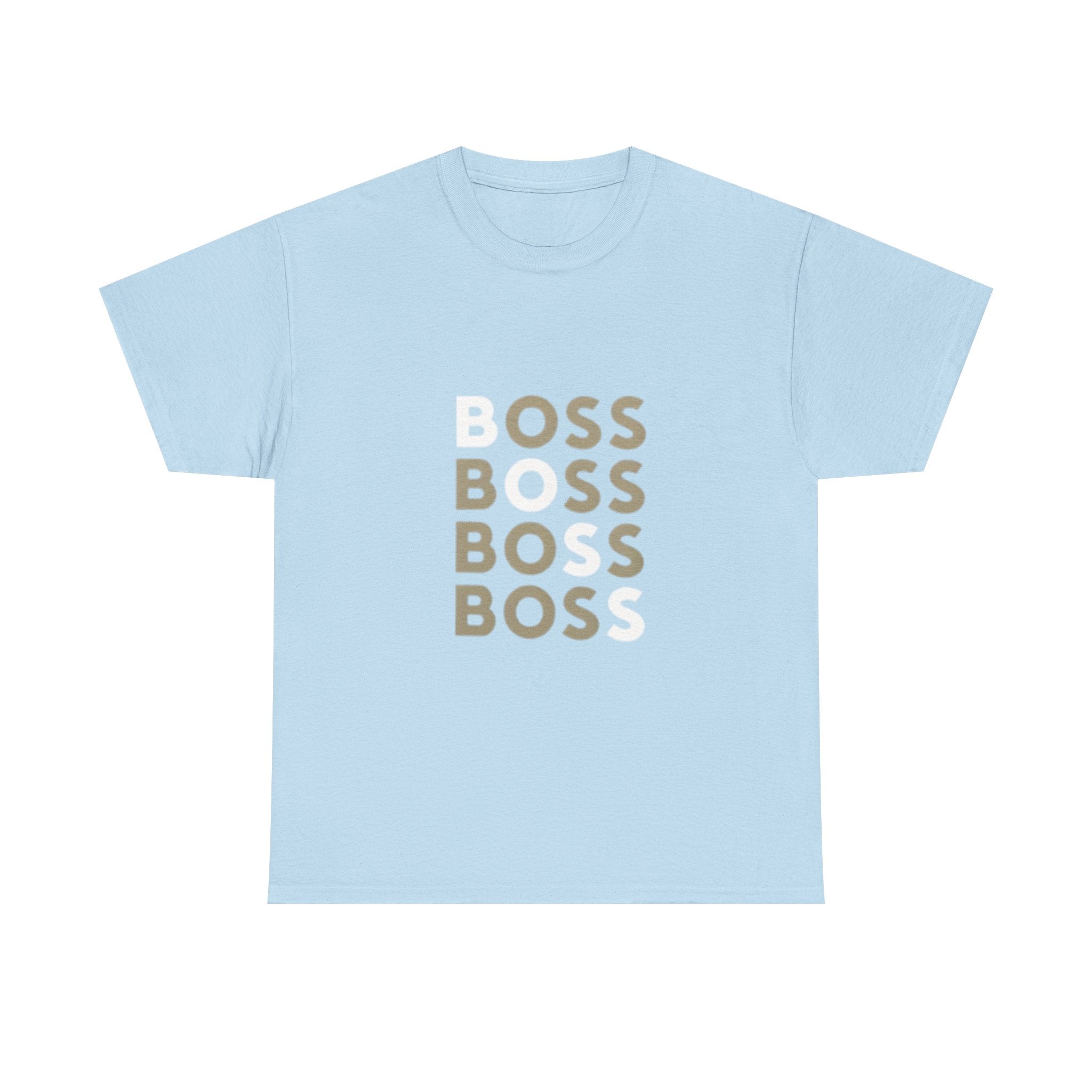 Boss Repeat Graphic Tee — Retro Stacked 'BOSS' Design