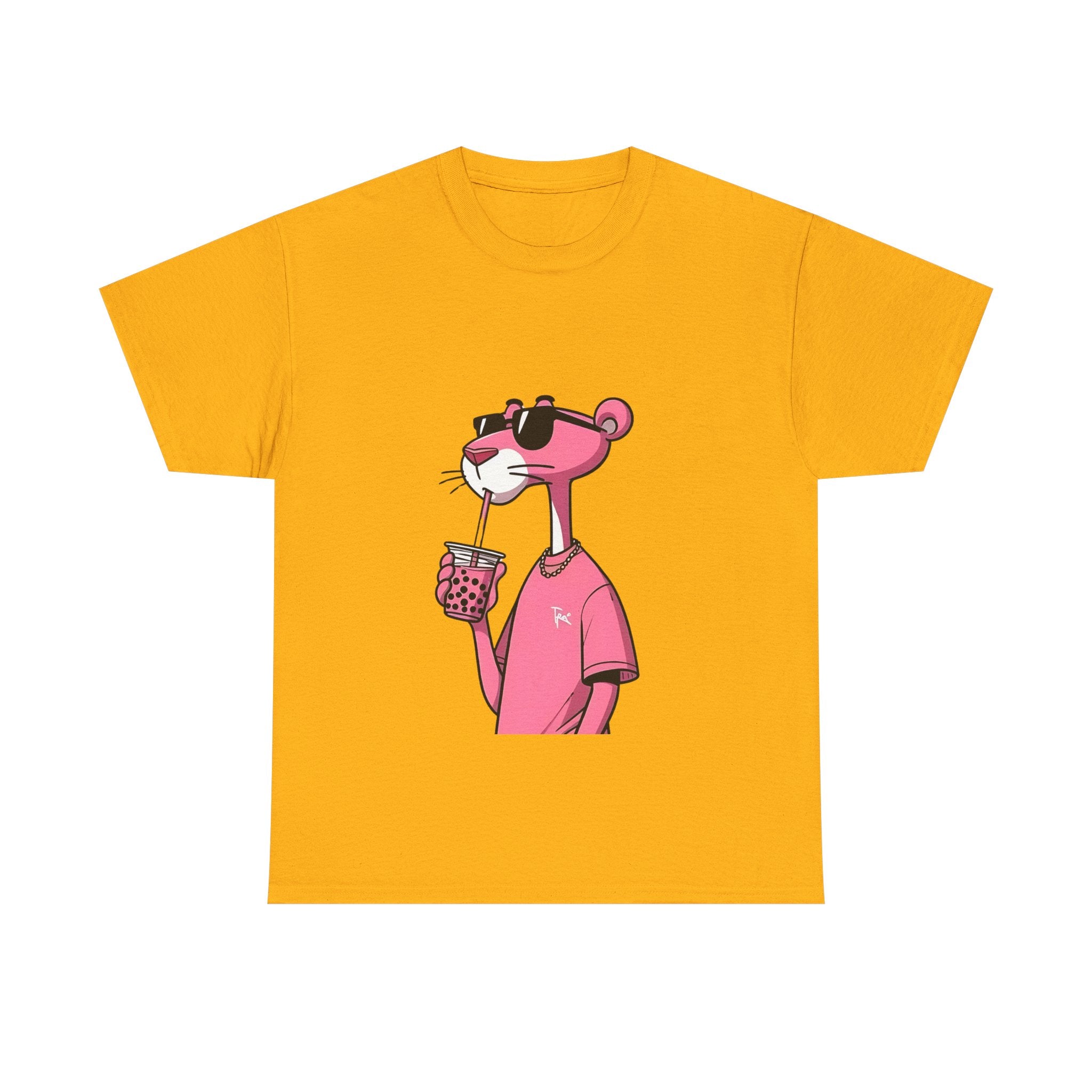 Chill Vibes Unisex Tee | Fun Summer Shirt, Casualwear, Gift for Friends, Beach Outing, Pink Panther Design