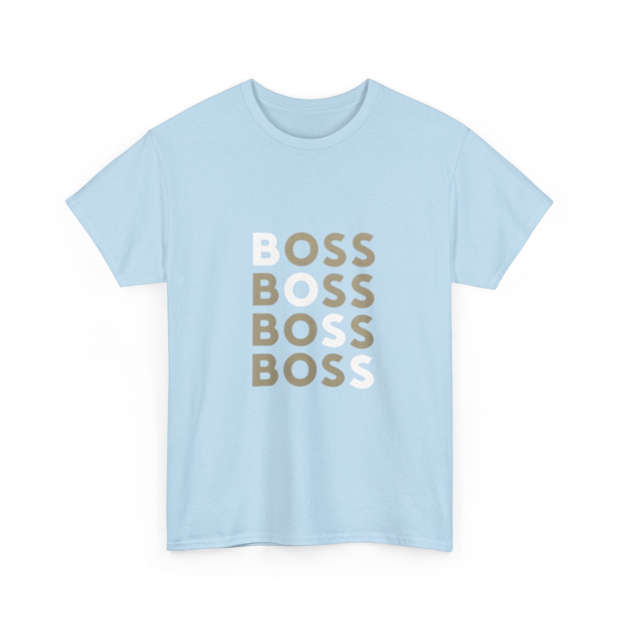 Boss Repeat Graphic Tee — Retro Stacked 'BOSS' Design