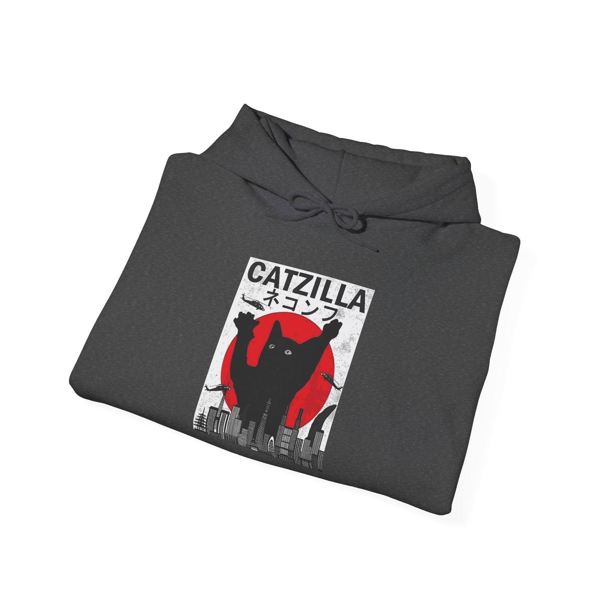 Unisex Catzilla Hoodie | Cozy Sweatshirt for Cat Lovers, Unique Gift for Pet Owners, Funny Cat Lover Apparel, Trendy Streetwear