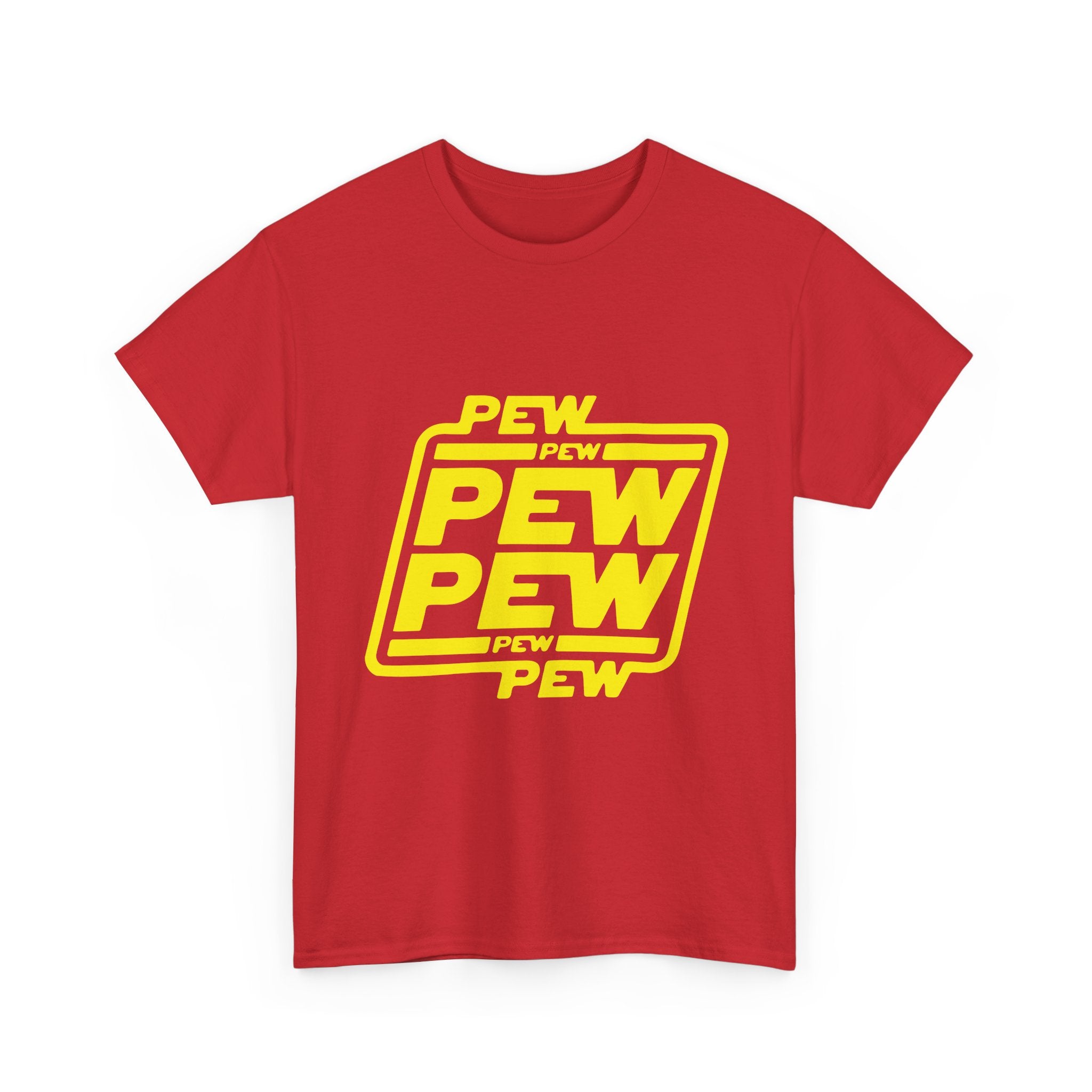 Playful Pew Pew Tee, Graphic T-Shirt, Casual Humor Top, Gift for Gamers, Unisex Cotton Tee, Fun Statement Shirt