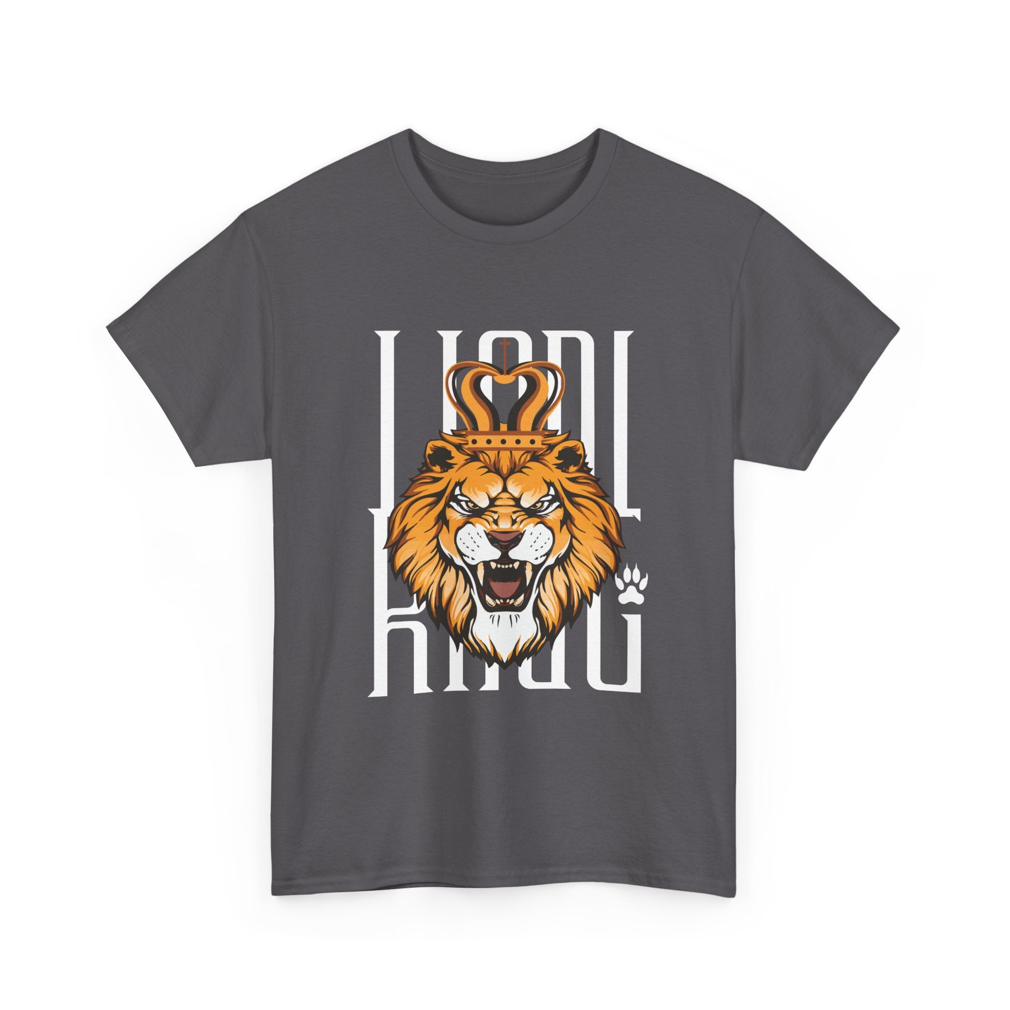 Bold Lion King Graphic Tee | Unisex Heavy Cotton Shirt for Animal Lovers, Gifts for Him, Funny T-Shirt, Wardrobe Essential, Casual Wear